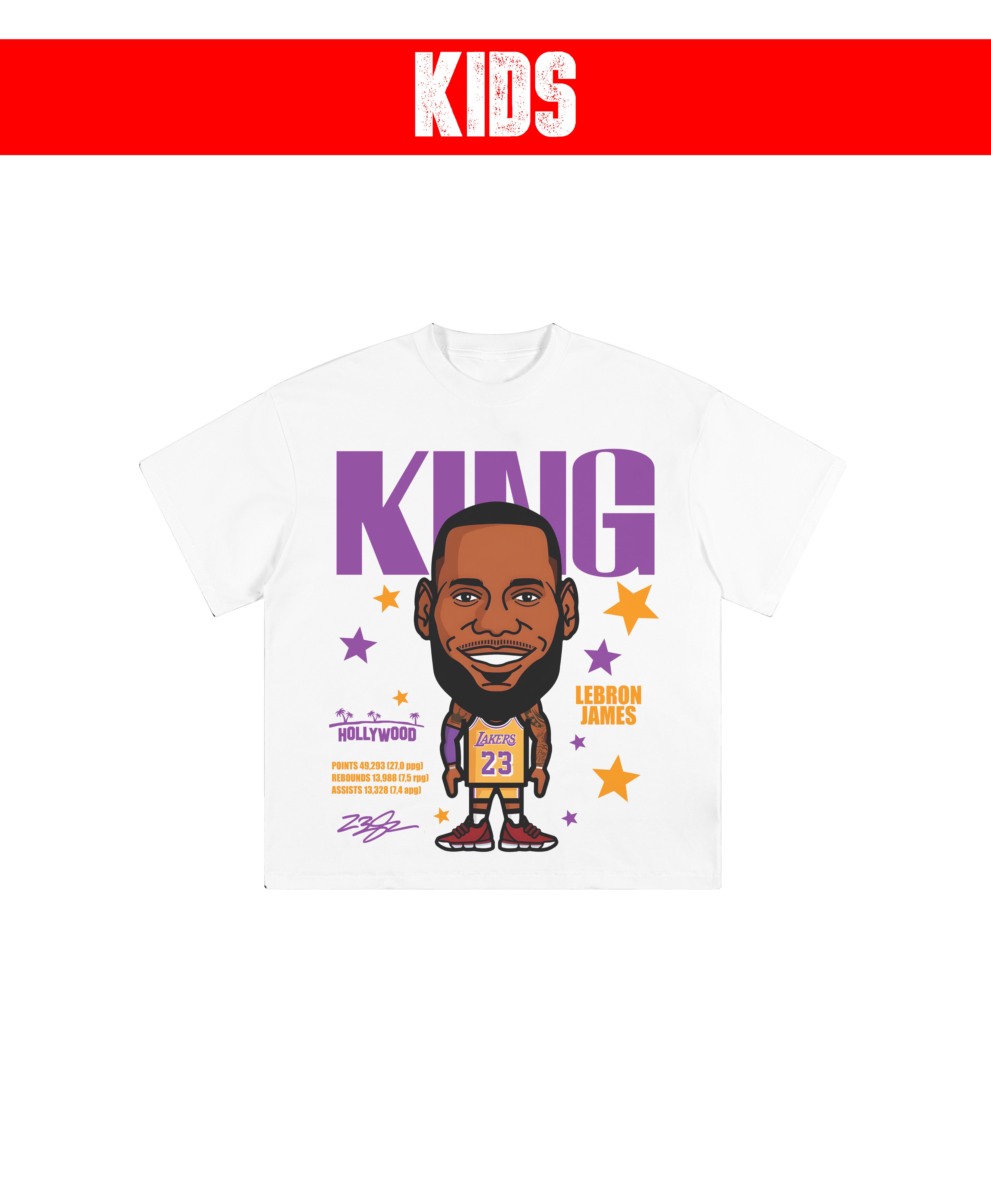 LEBRON CARTOON KIDS TEE