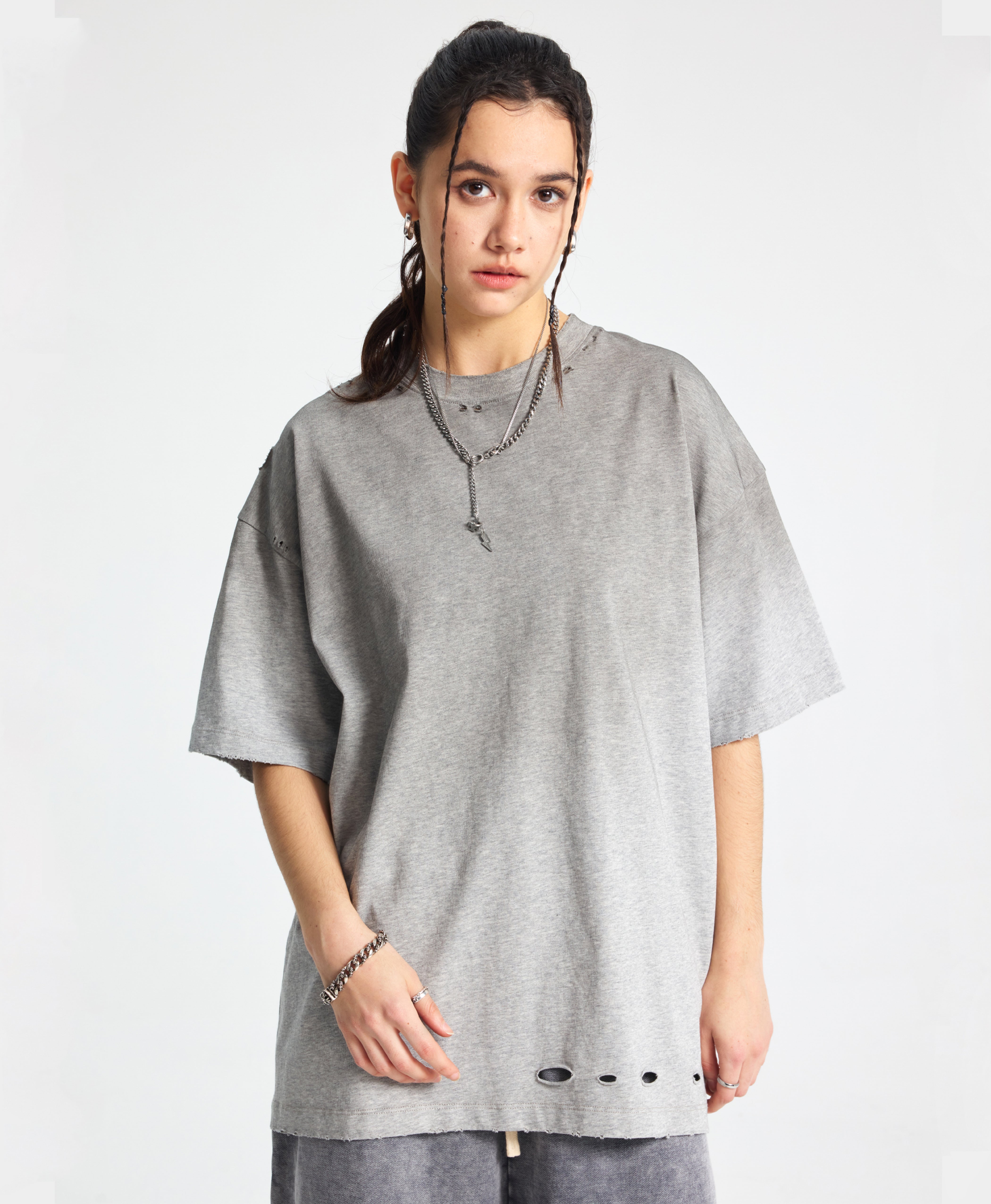 ATHENTIQ WASHED RIPPED TEE