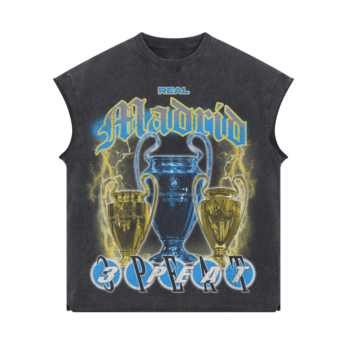 REAL MADRID 3 PEAT MUSCLE TEE