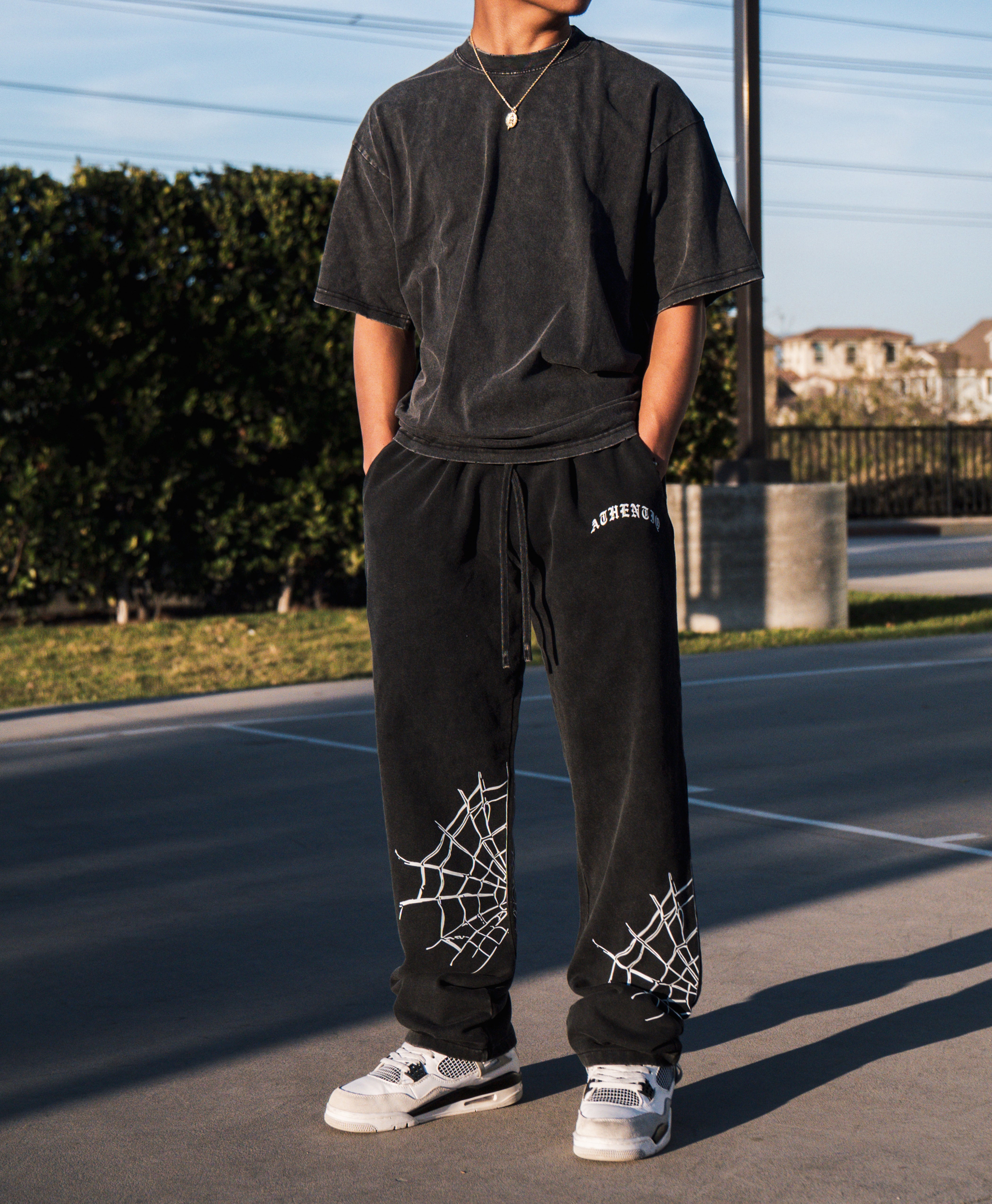 SPIDER WEB SWEAT PANTS