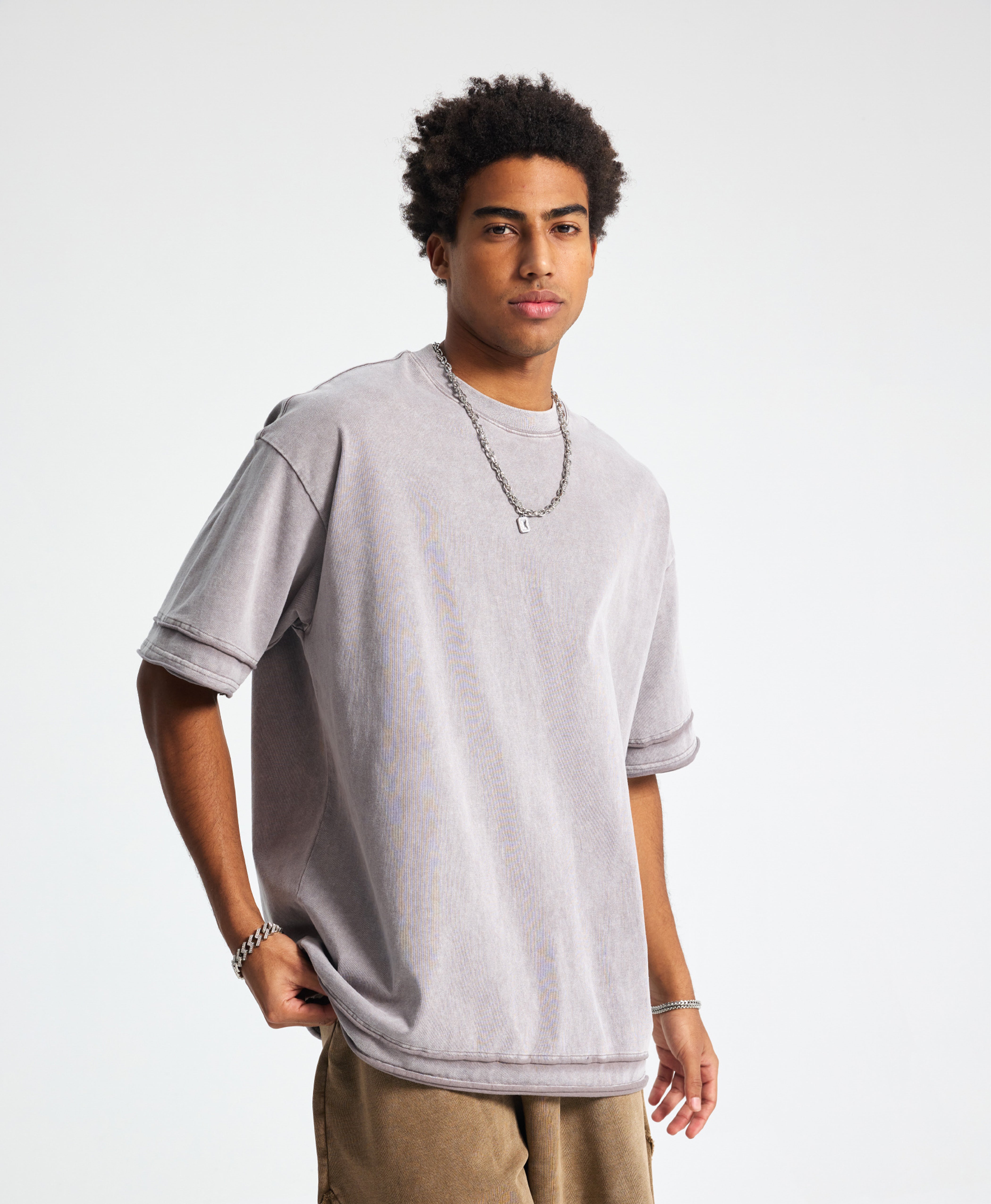 ATHENTIQ WASHED TWIN LAYER TEE