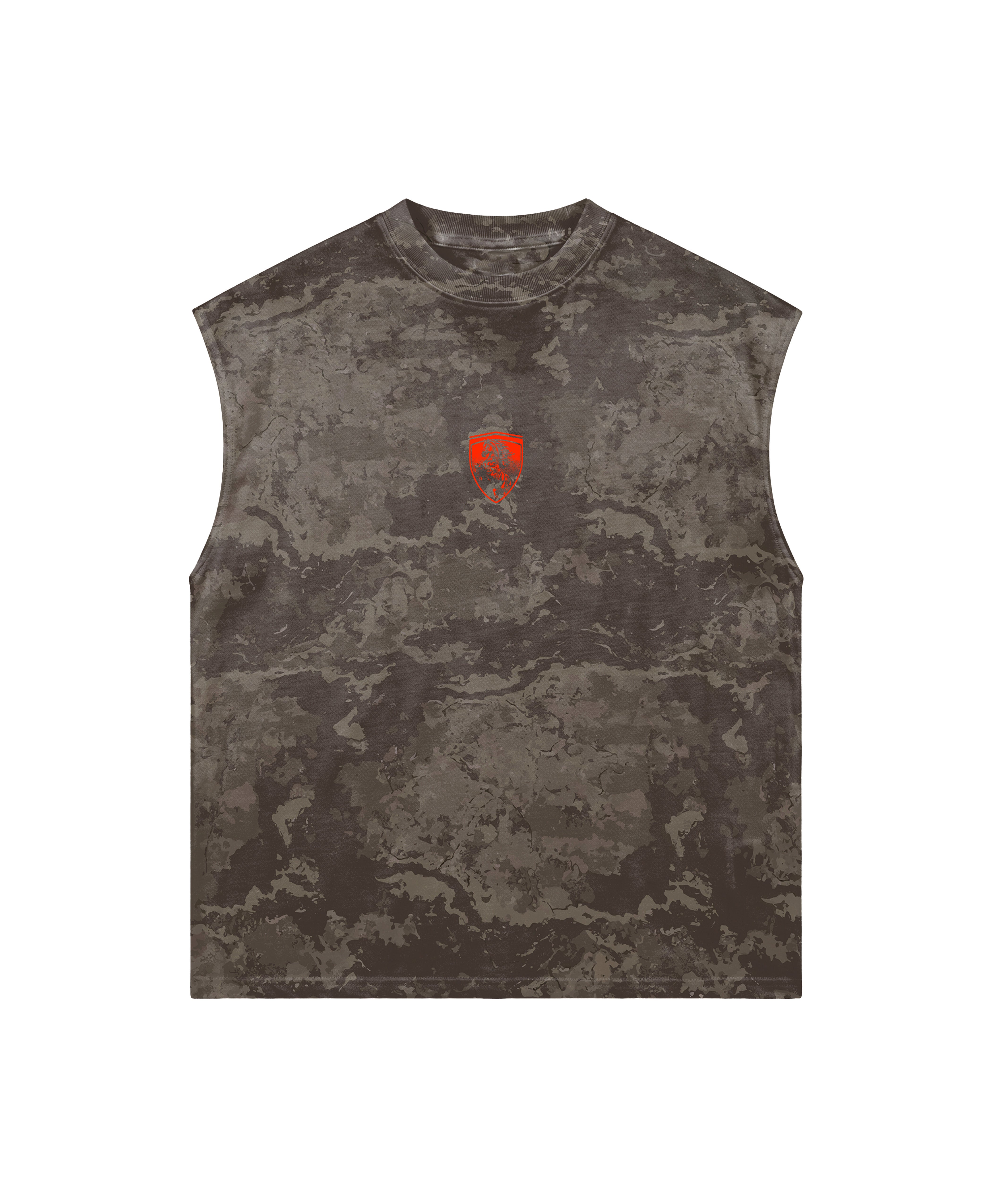 IL CAVALLO ROSSO TAUPE CAMO MUSCLE TEE