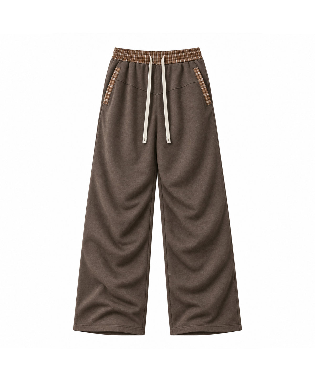 ATHENTIQ PLAID PANEL PANTS