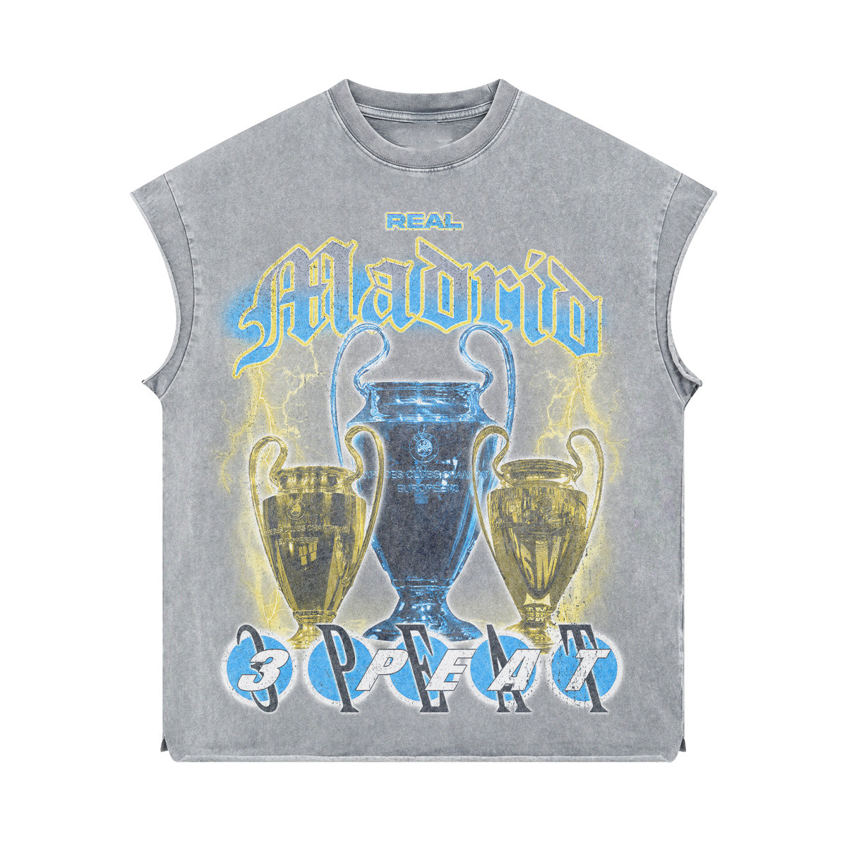 REAL MADRID 3 PEAT MUSCLE TEE