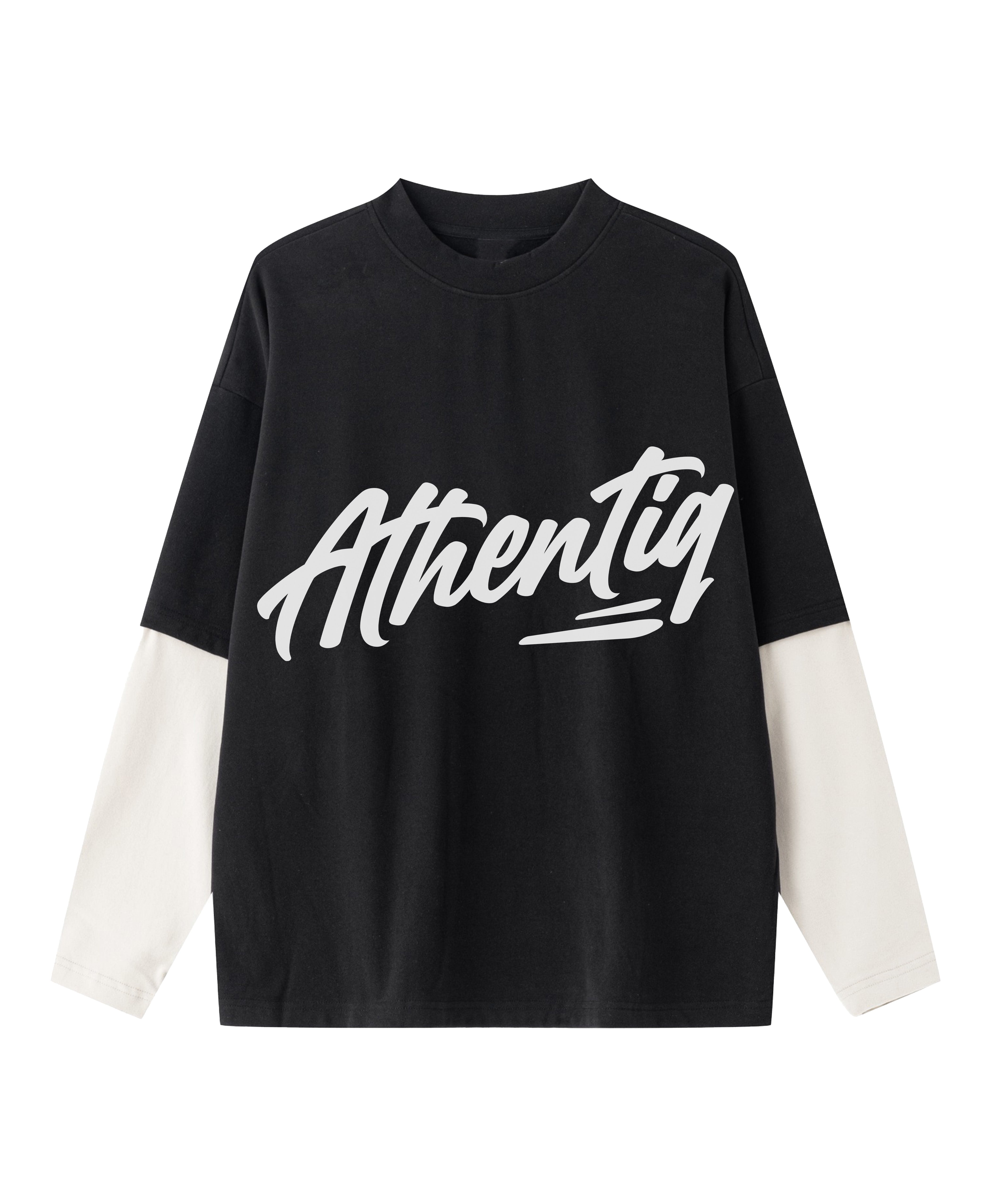 ATHENTIQ LOGO DOUBLE LAYER TEE