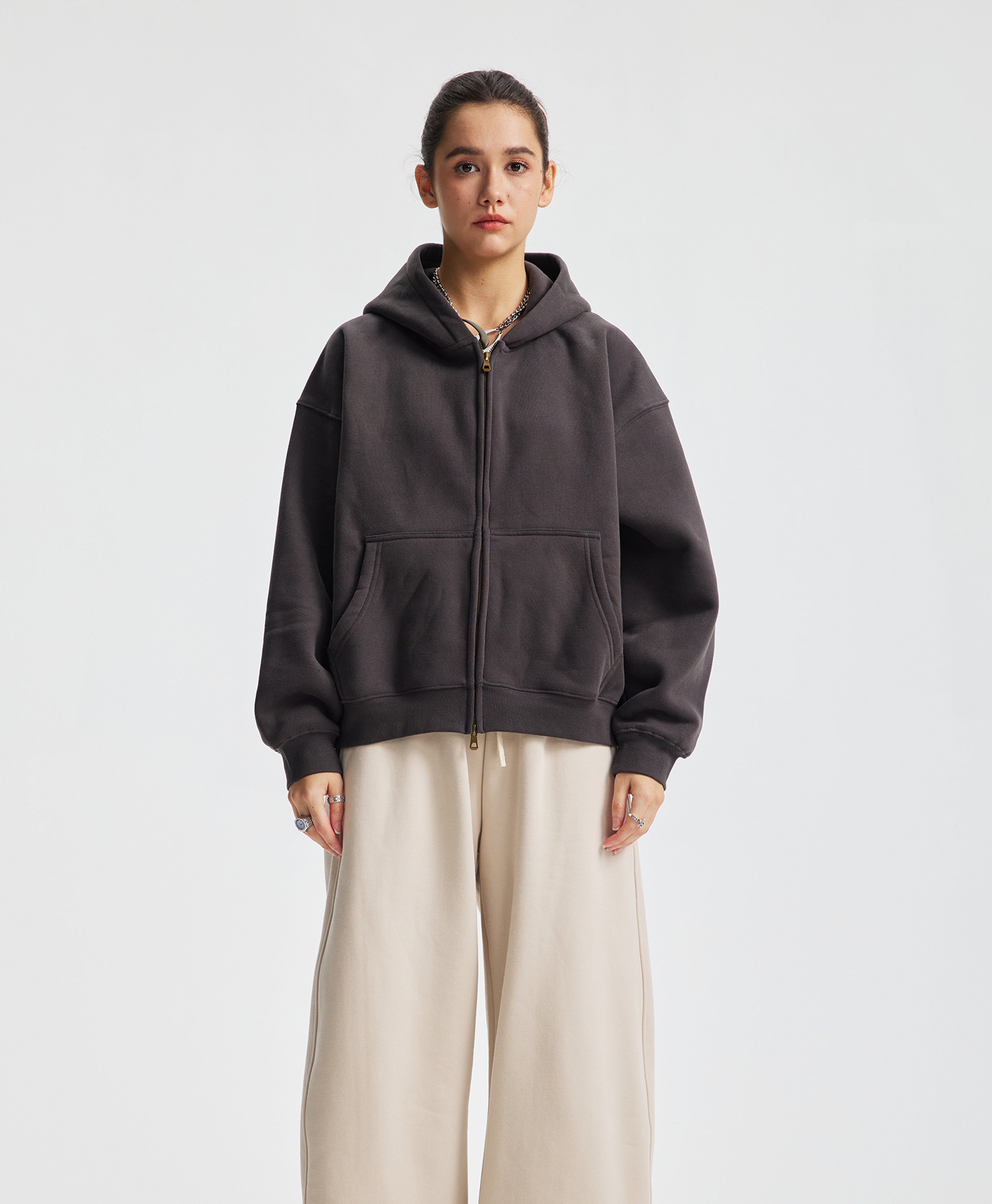 ATHENTIQ PREMIUM BOXY ZIP HOODIE