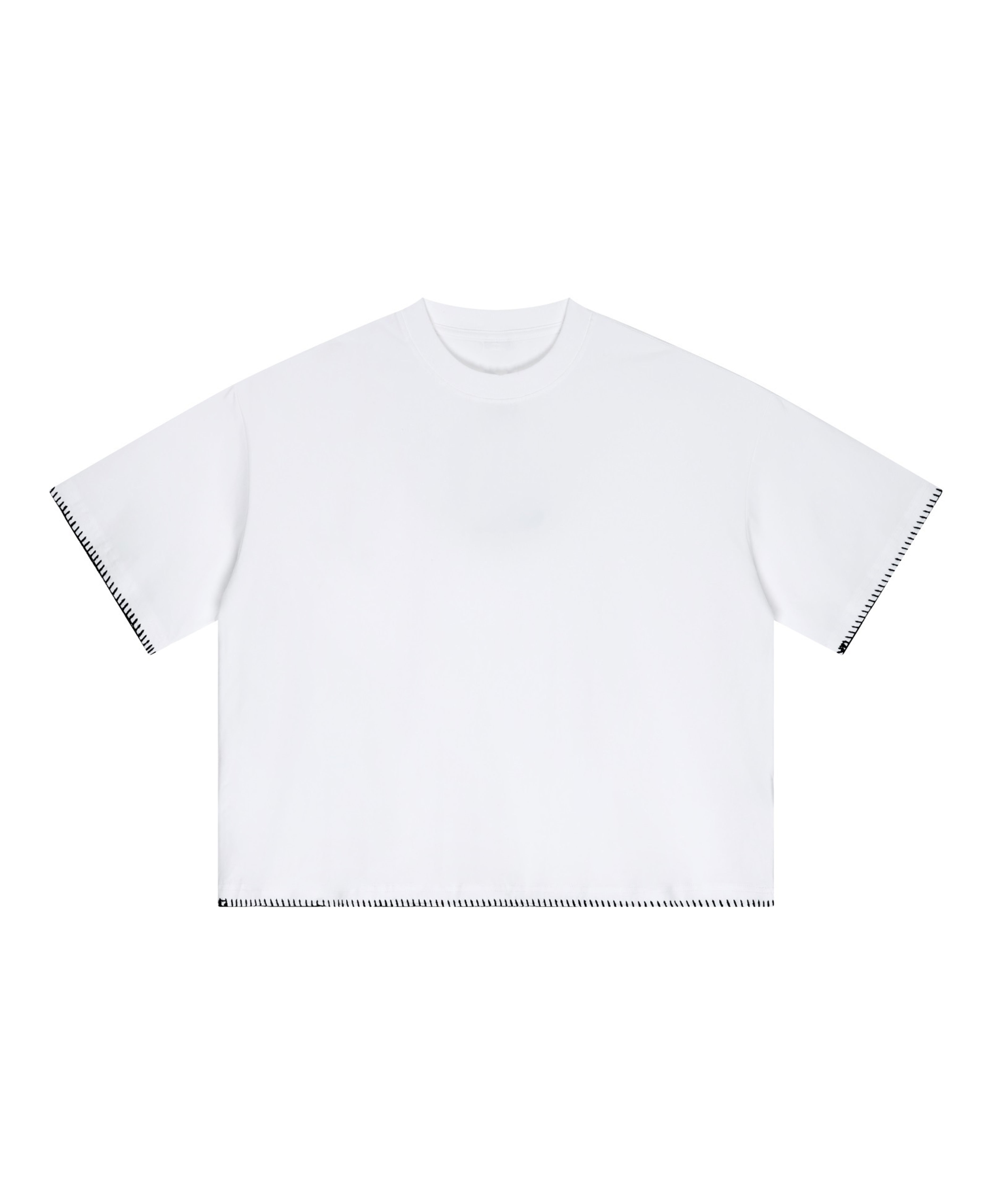 ATHENTIQ PREMIUM BLACK STITCHED BOXY TEE