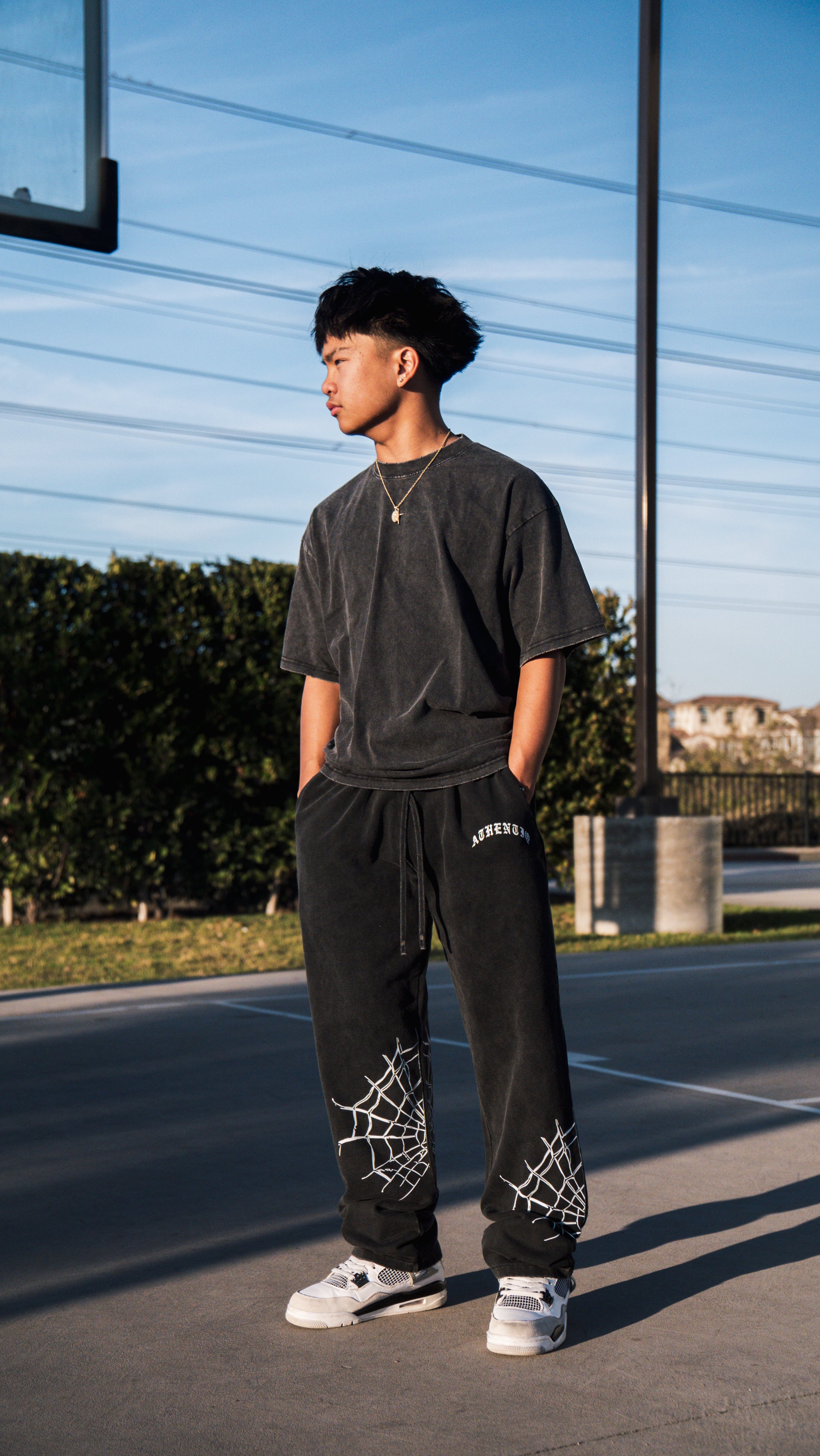SPIDER WEB SWEAT PANTS