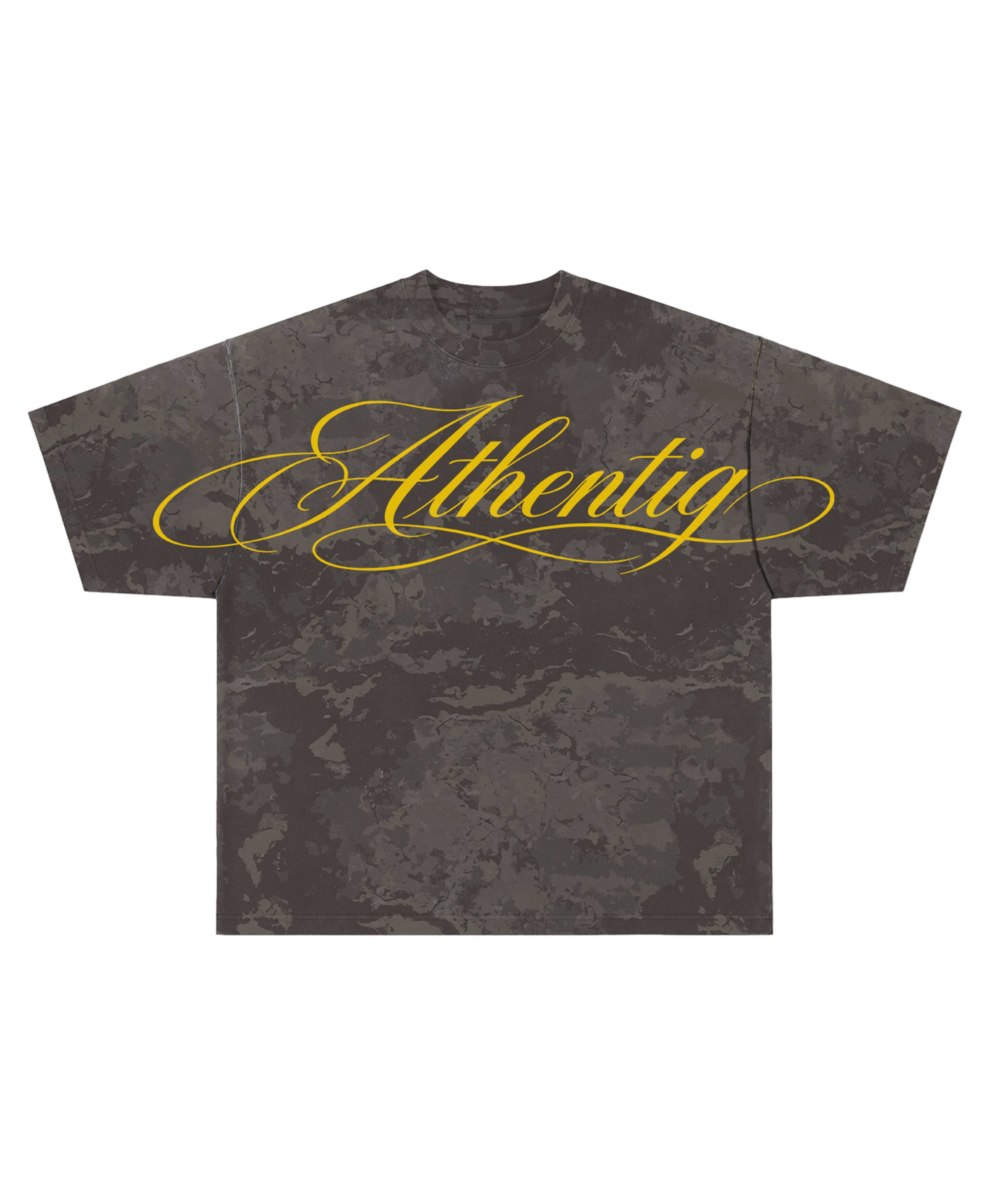 ATHENTIQ SCRIPT TAUPE CAMO TEE