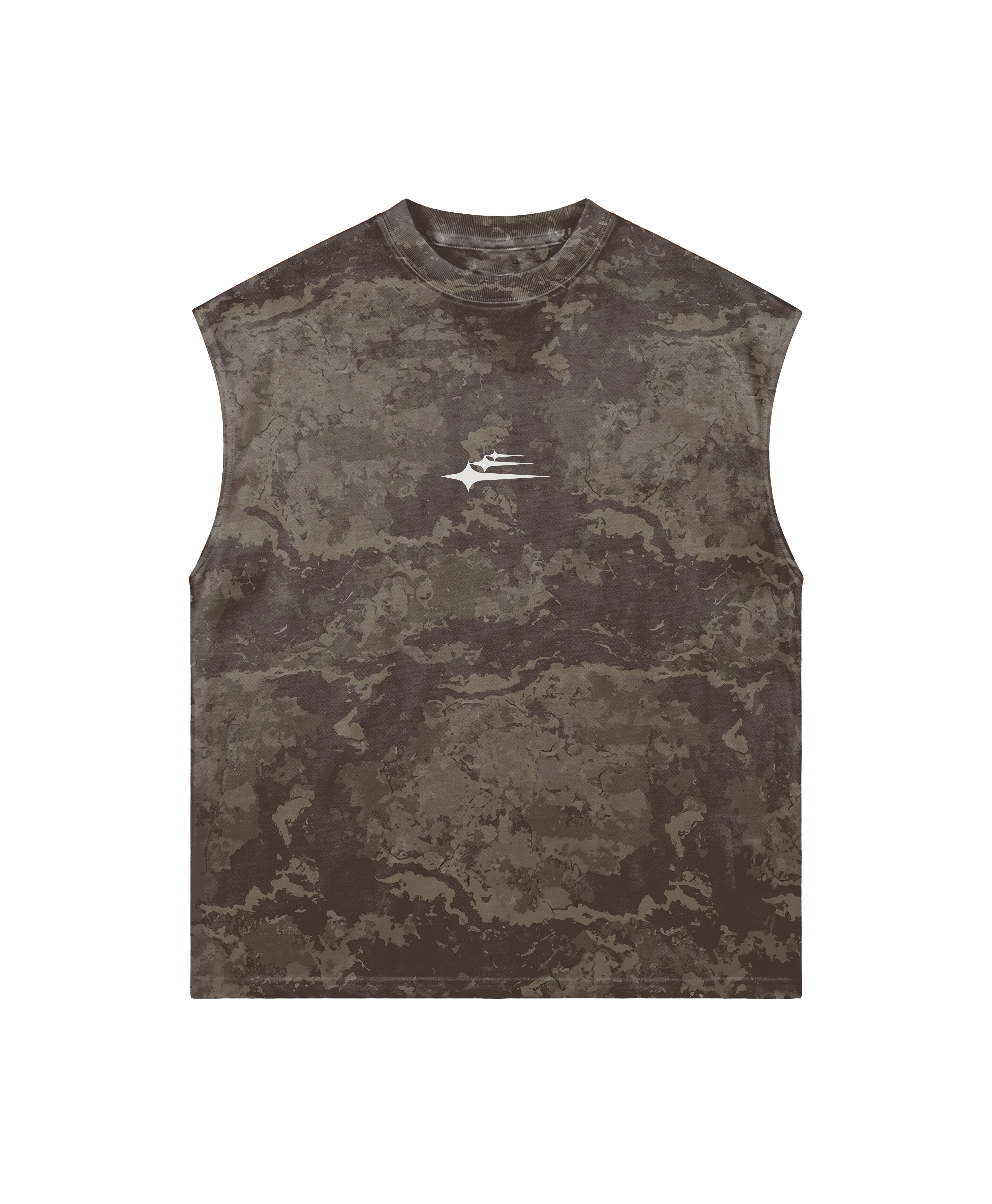ATHENTIQ TAUPE CAMO MUSCLE TEE