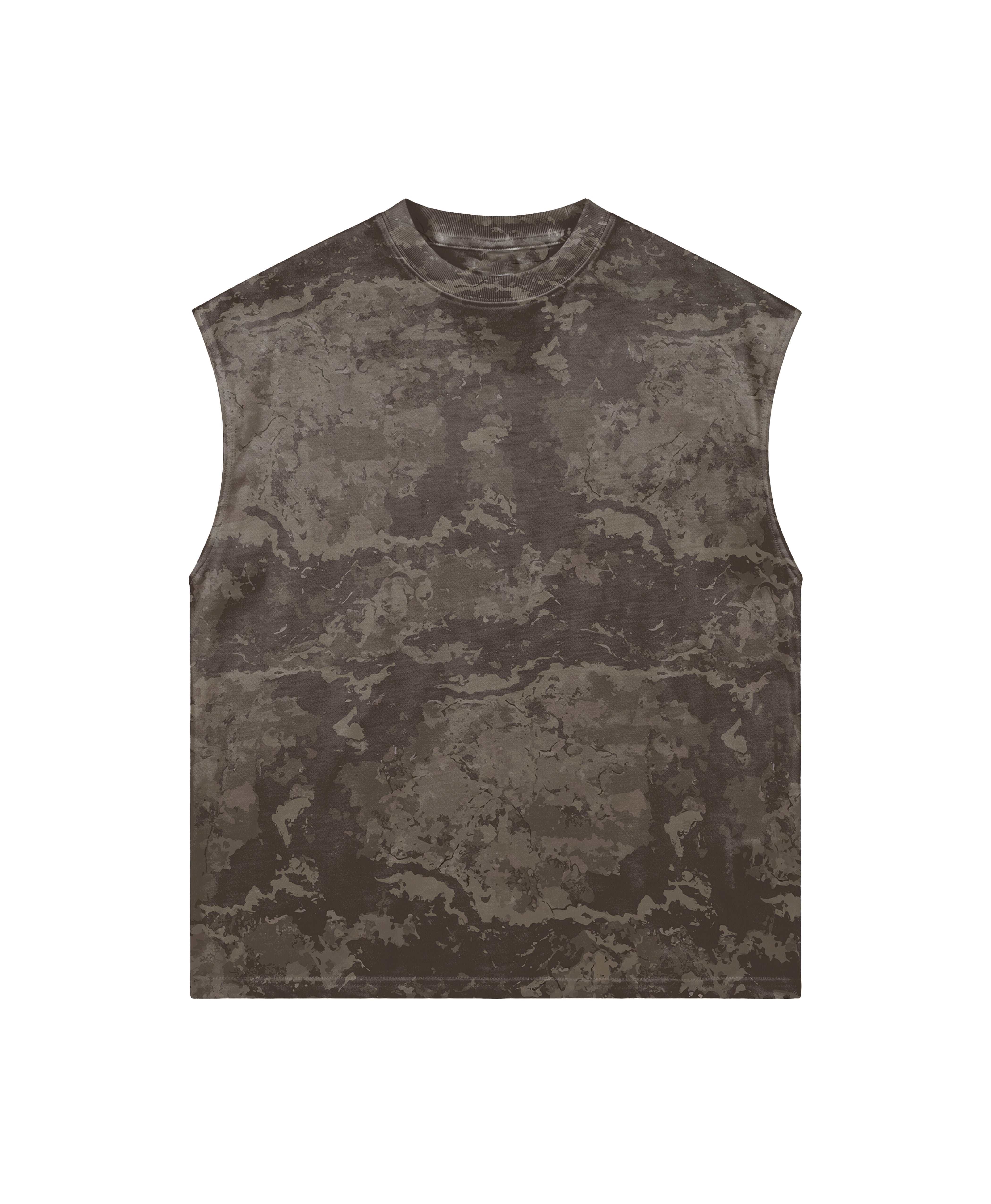 TAUPE CAMO MUSCLE TEE