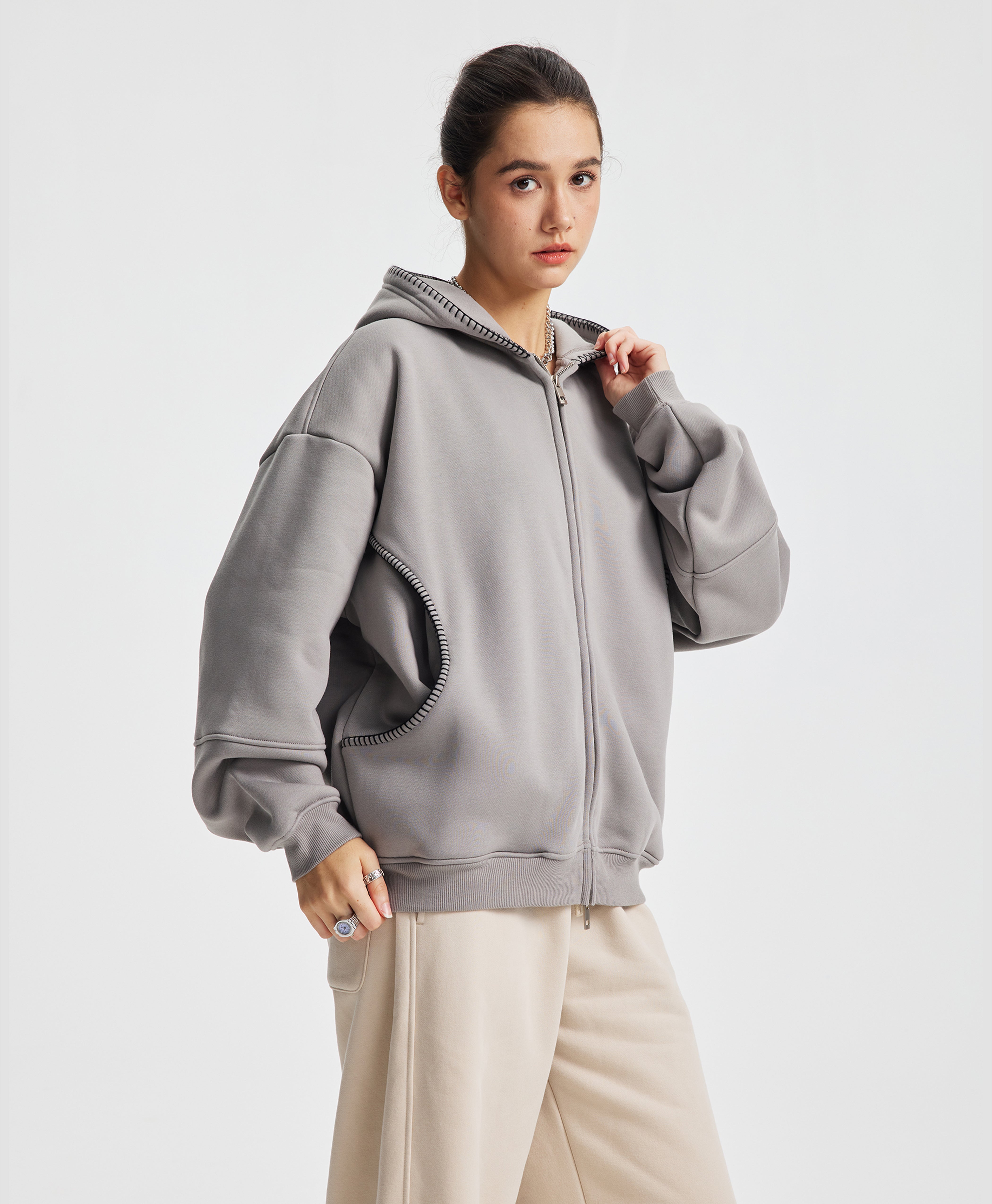ATHENTIQ SHADOWLINE ZIP HOODIE