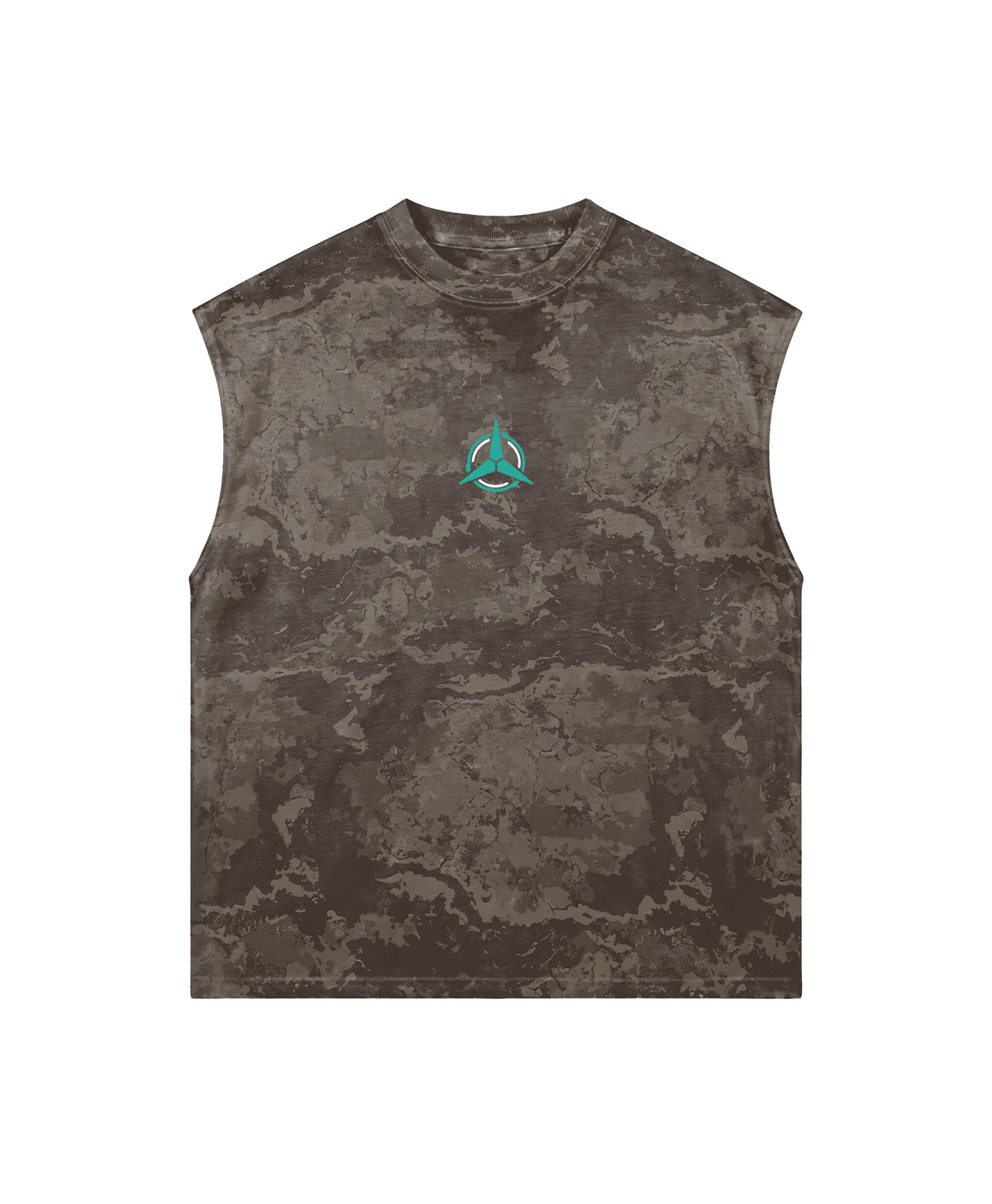 SILVER ARROWS TAUPE CAMO MUSCLE TEE