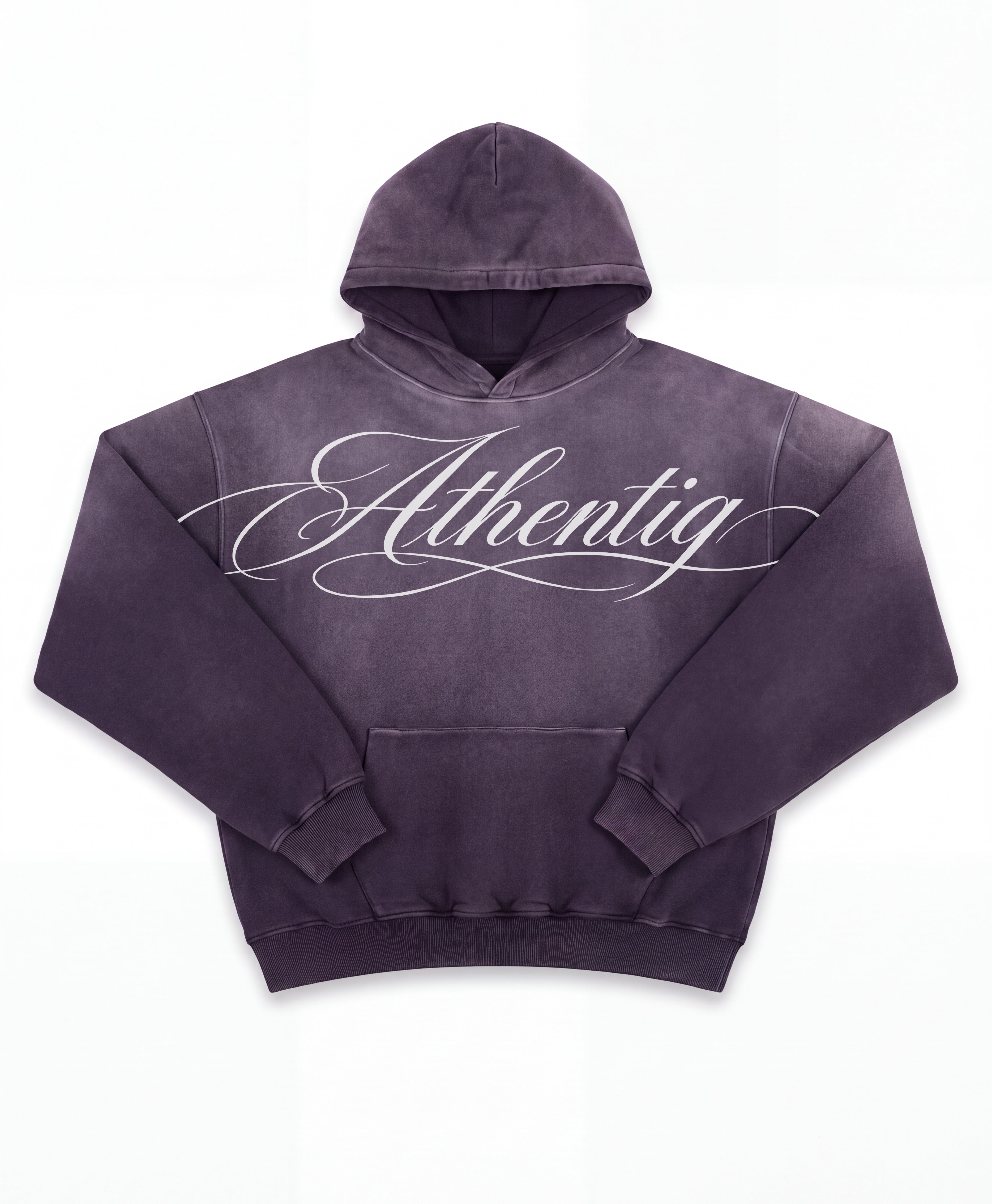 ATHENTIQ MANUSCRIPT FADED HEAVYWEIGHT HOODIE