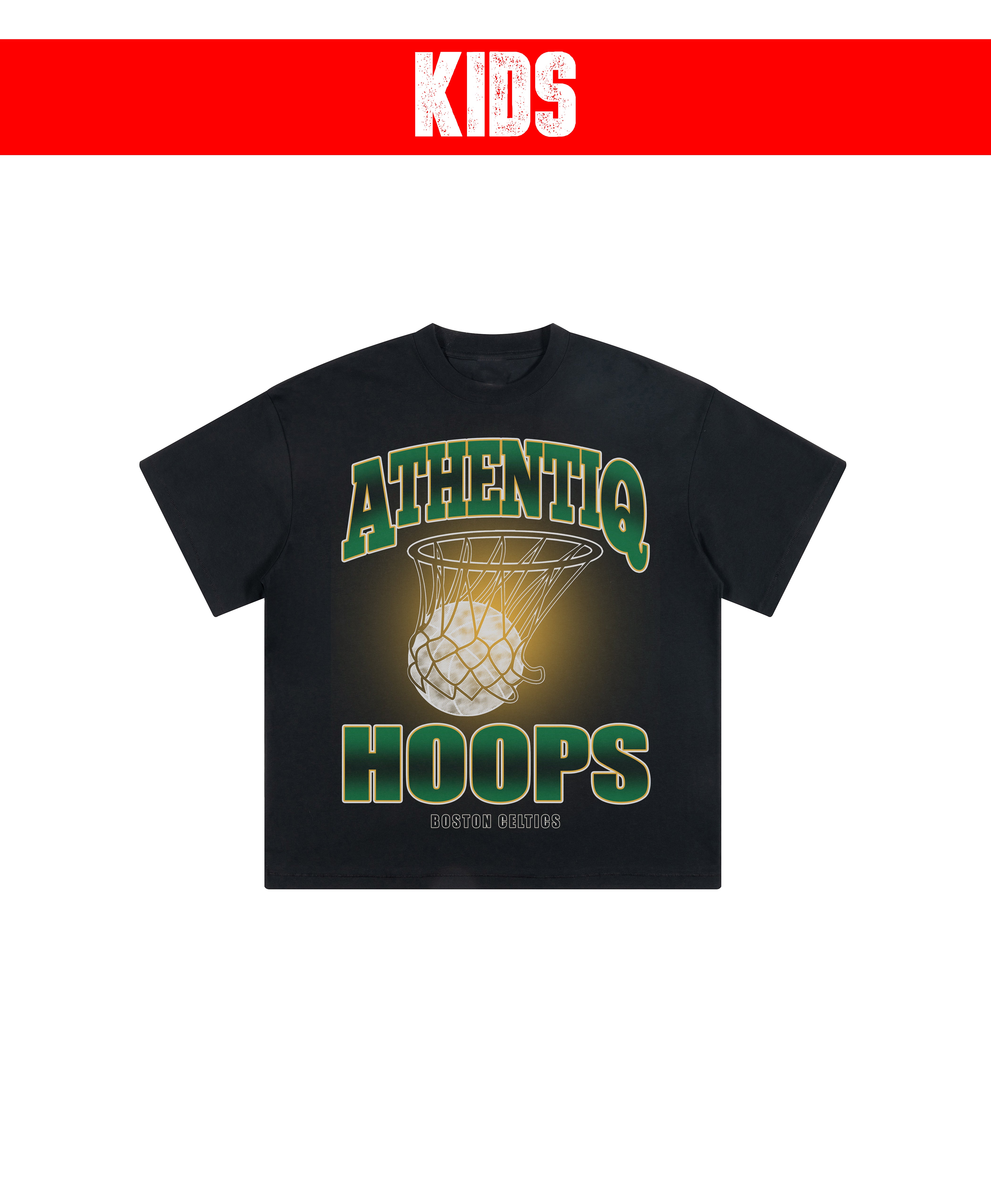 ATHENTIQ HOOPS BOSTON KIDS TEE