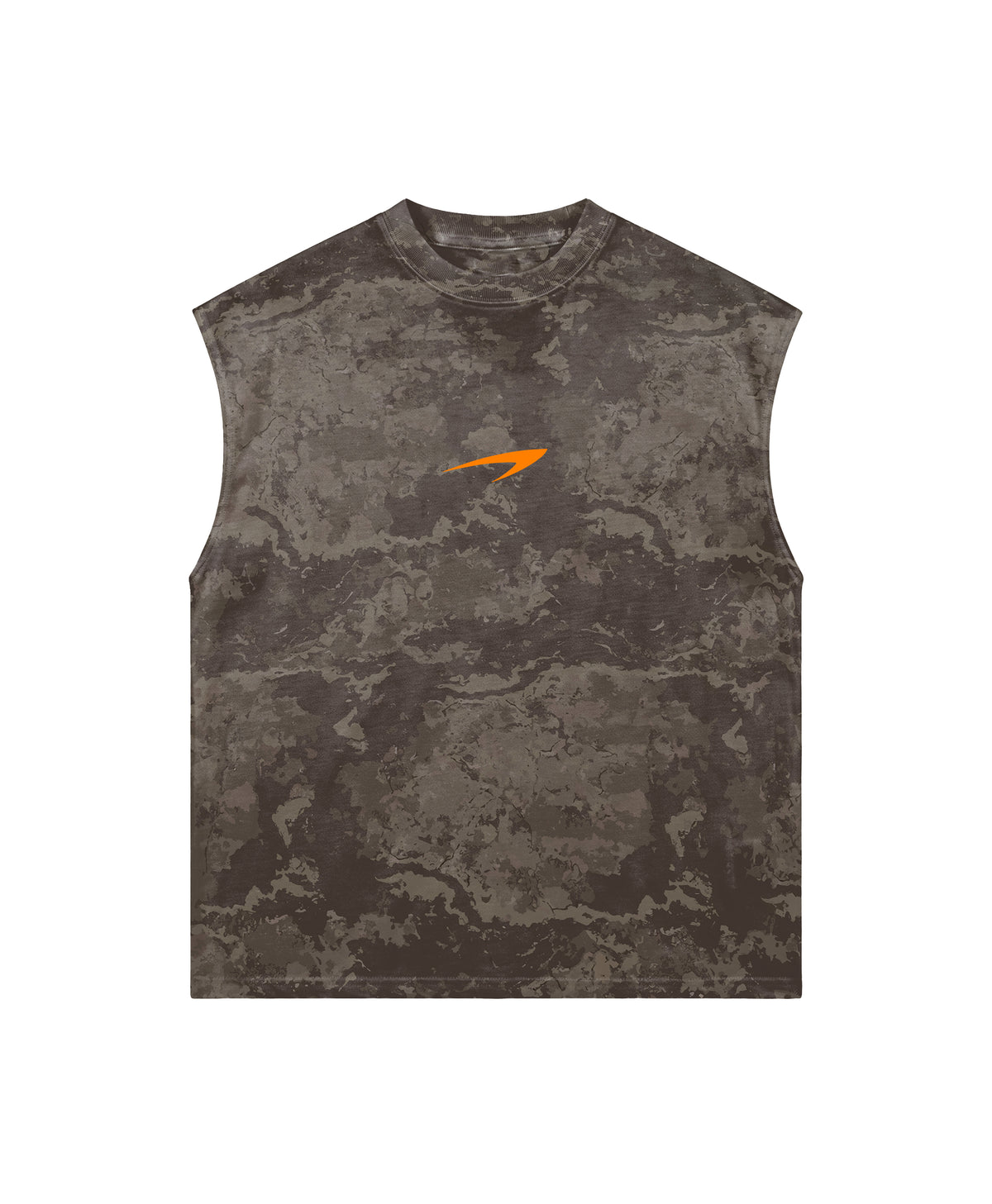 PAPAYA TEAM TAUPE CAMO MUSCLE TEE