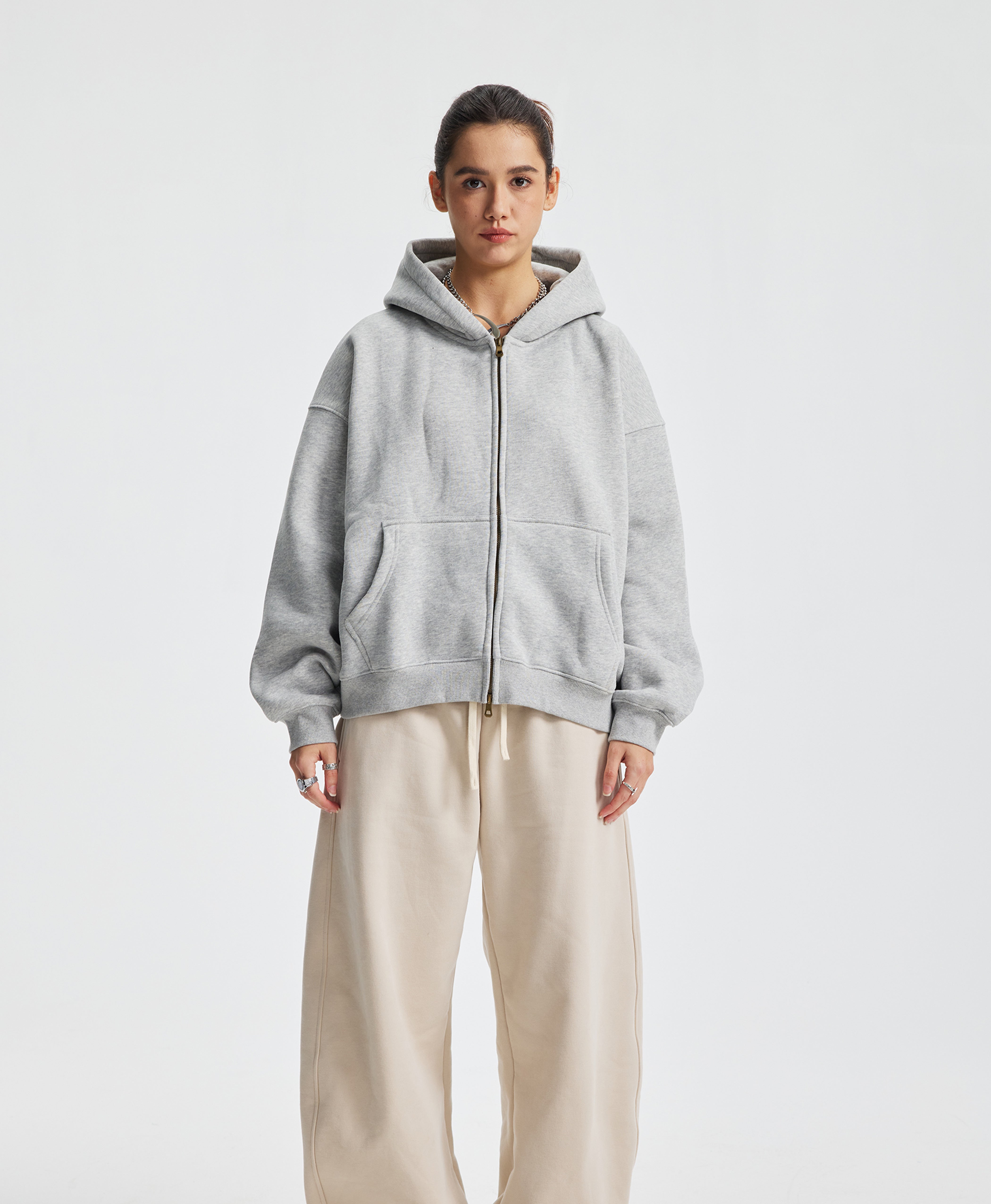 ATHENTIQ PREMIUM BOXY ZIP HOODIE