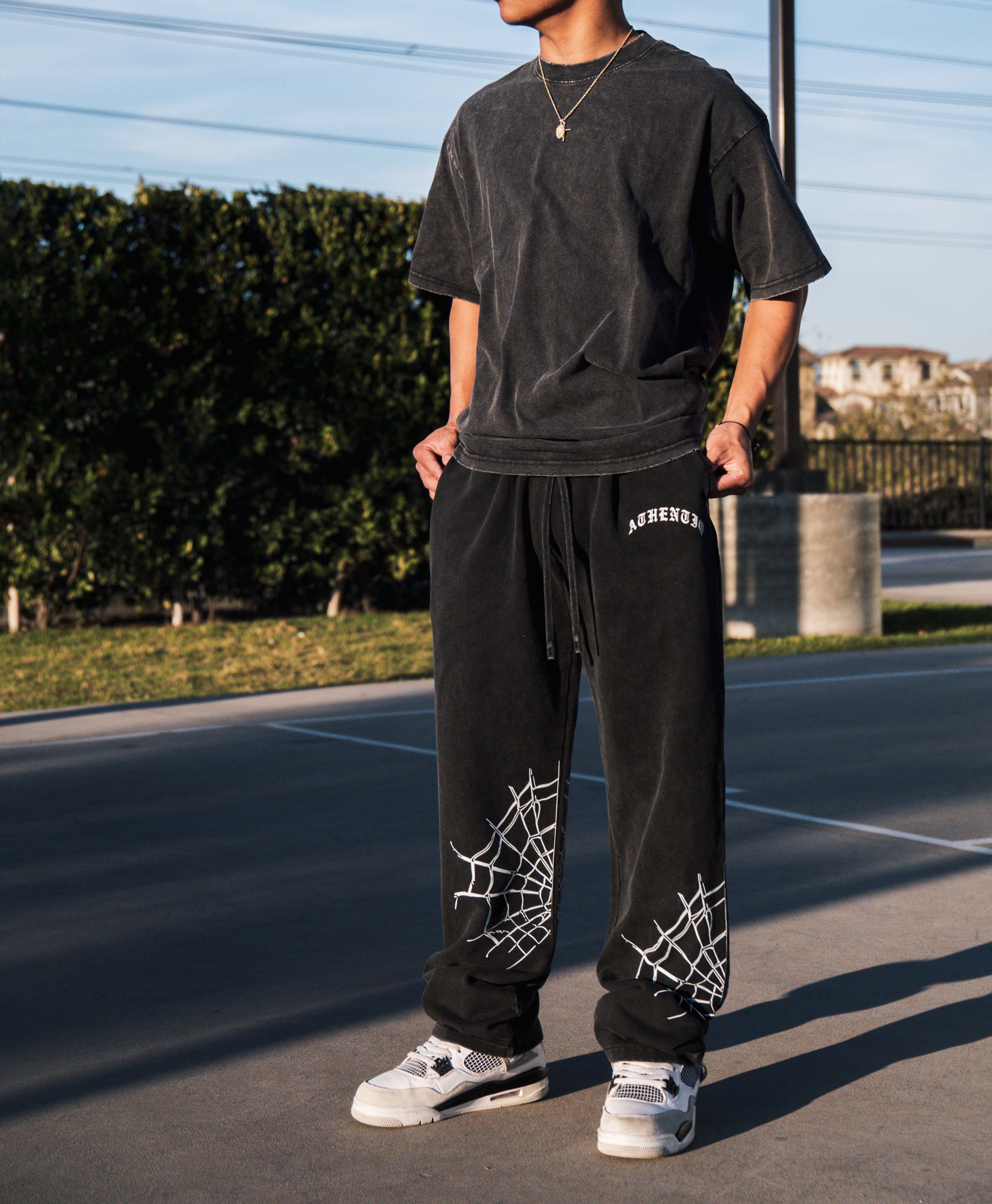 SPIDER WEB SWEAT PANTS