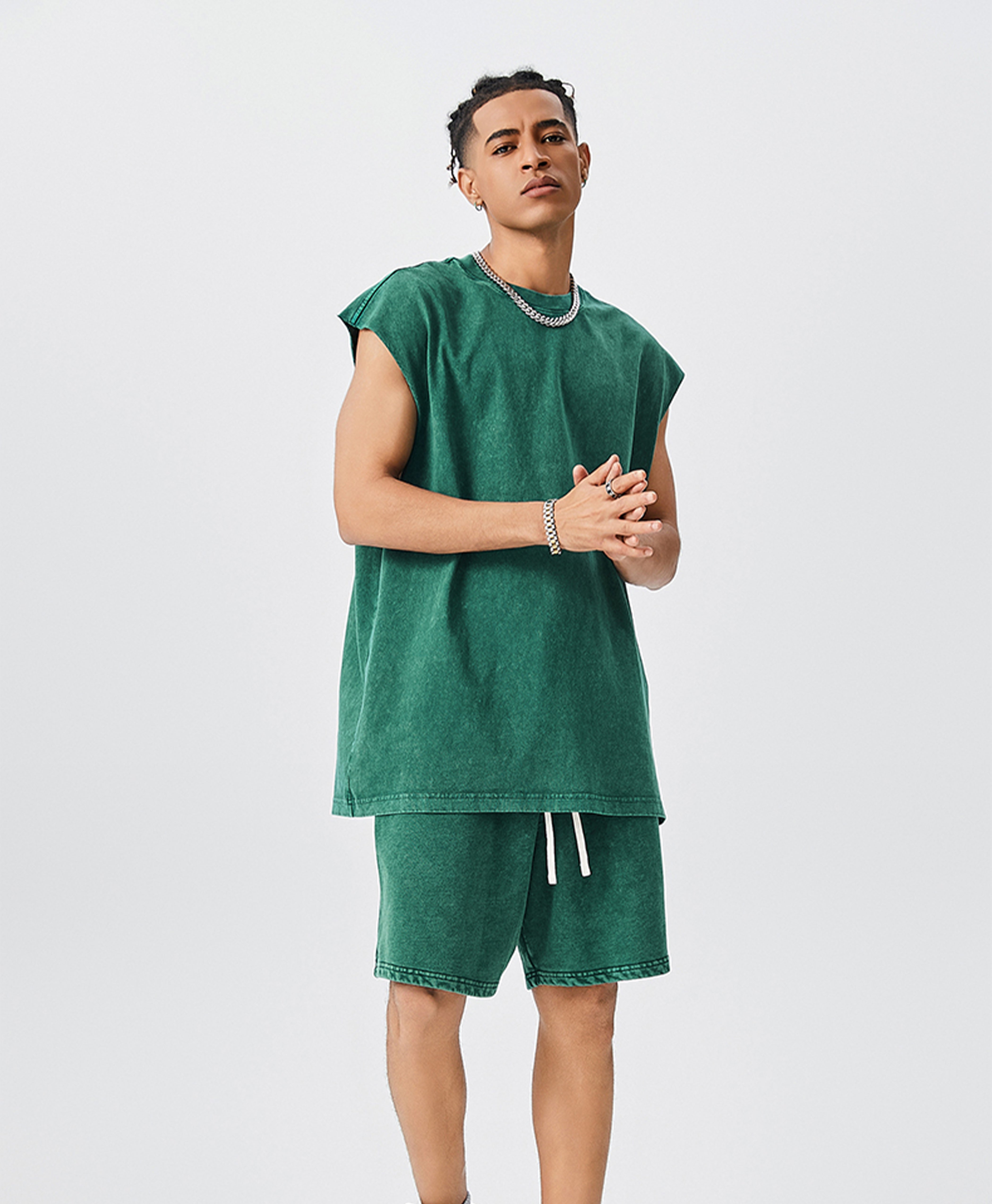 ATHENTIQ WASHED MUSCLE TEE
