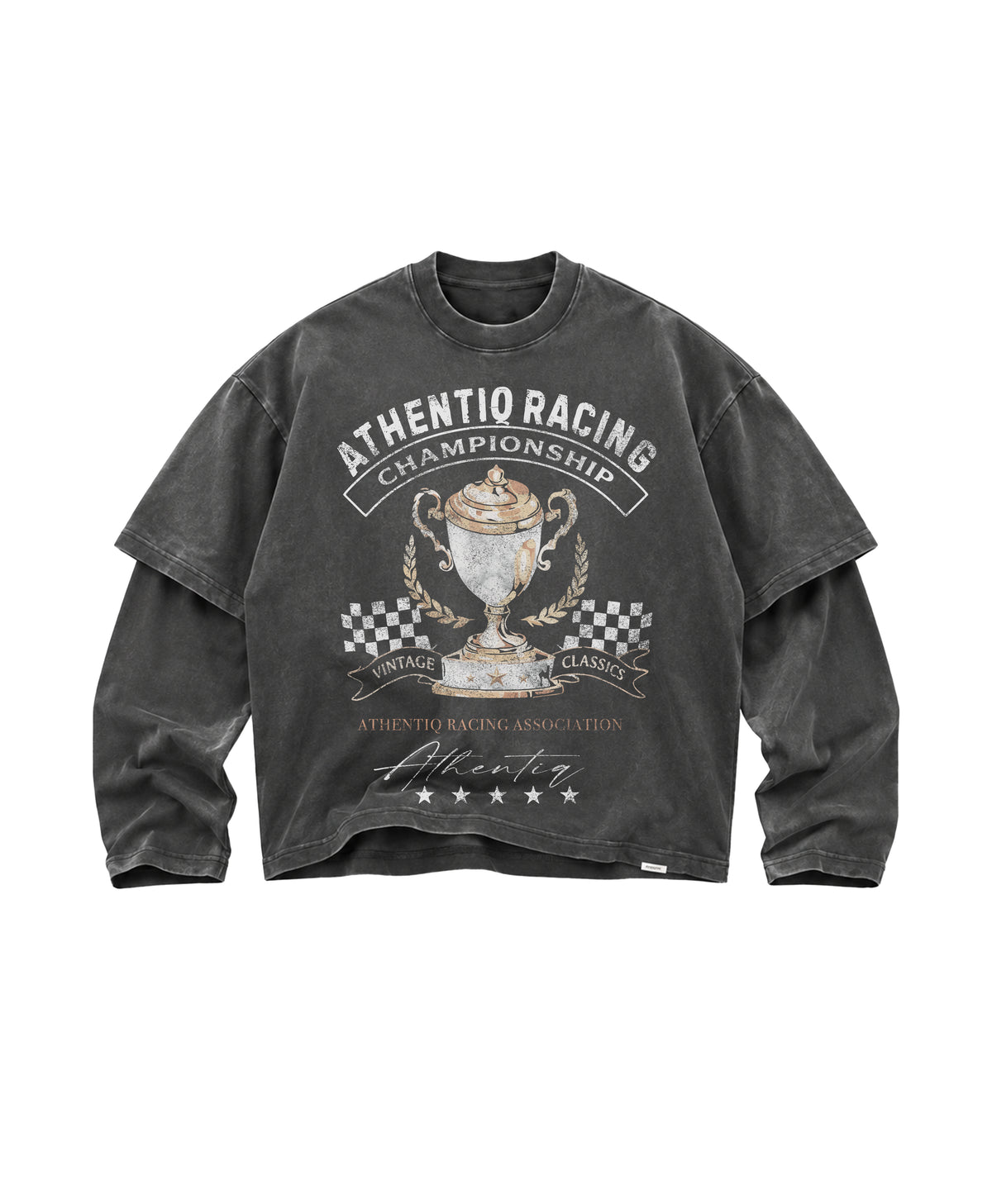 ATHENTIQ RACING CHAMPIONSHIP WASHED DOUBLE LAYER TEE
