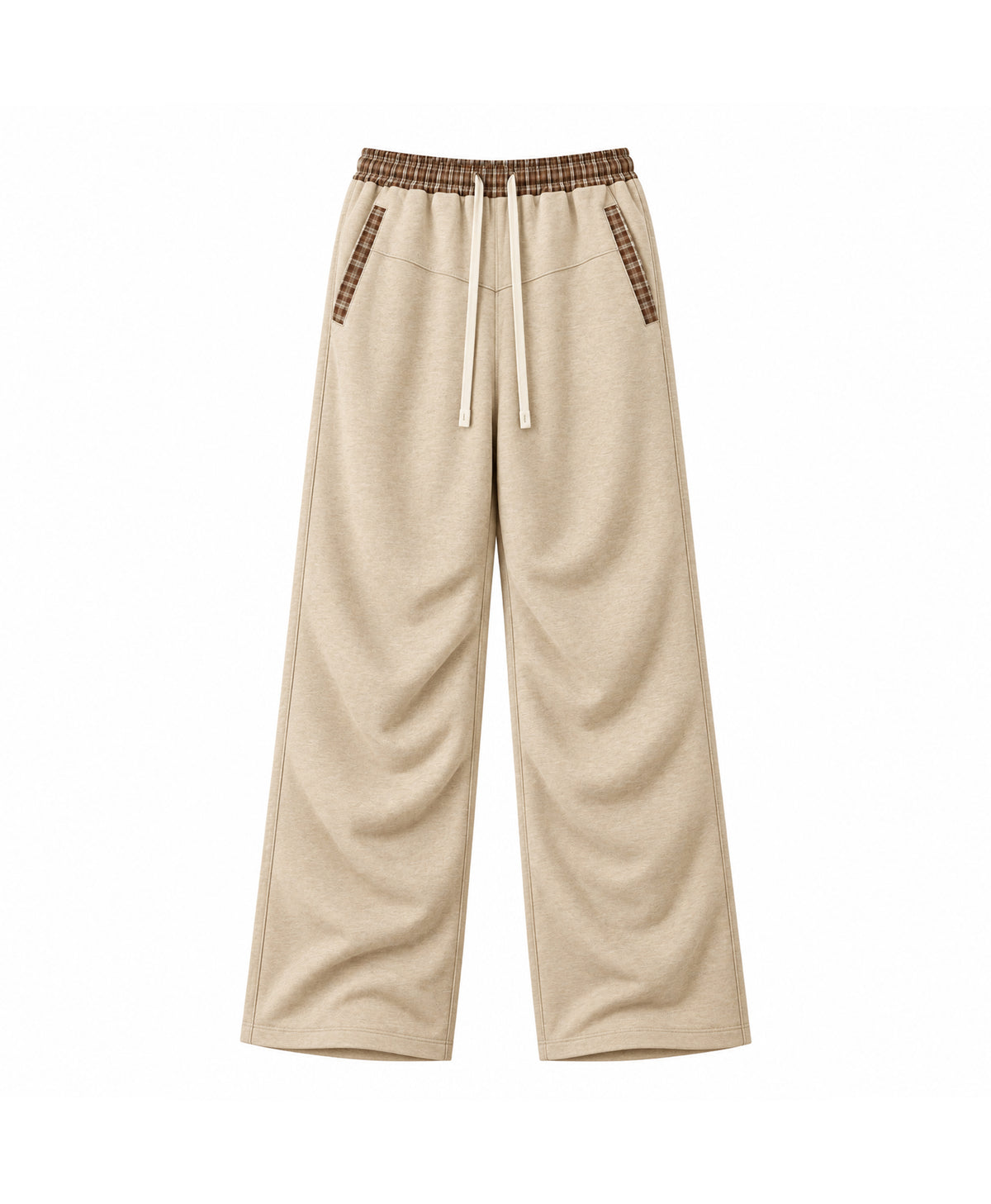 ATHENTIQ PLAID PANEL PANTS