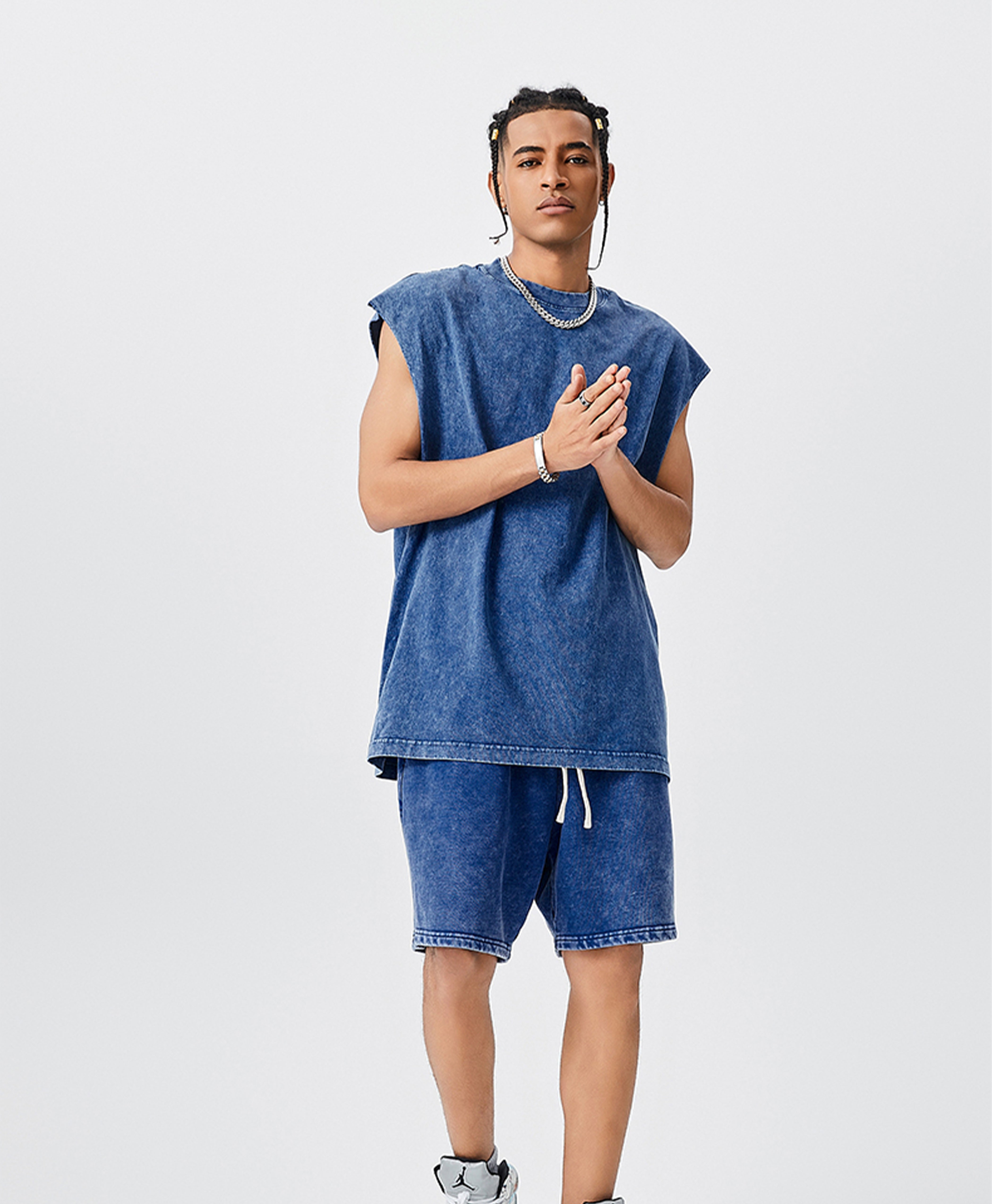 ATHENTIQ WASHED MUSCLE TEE
