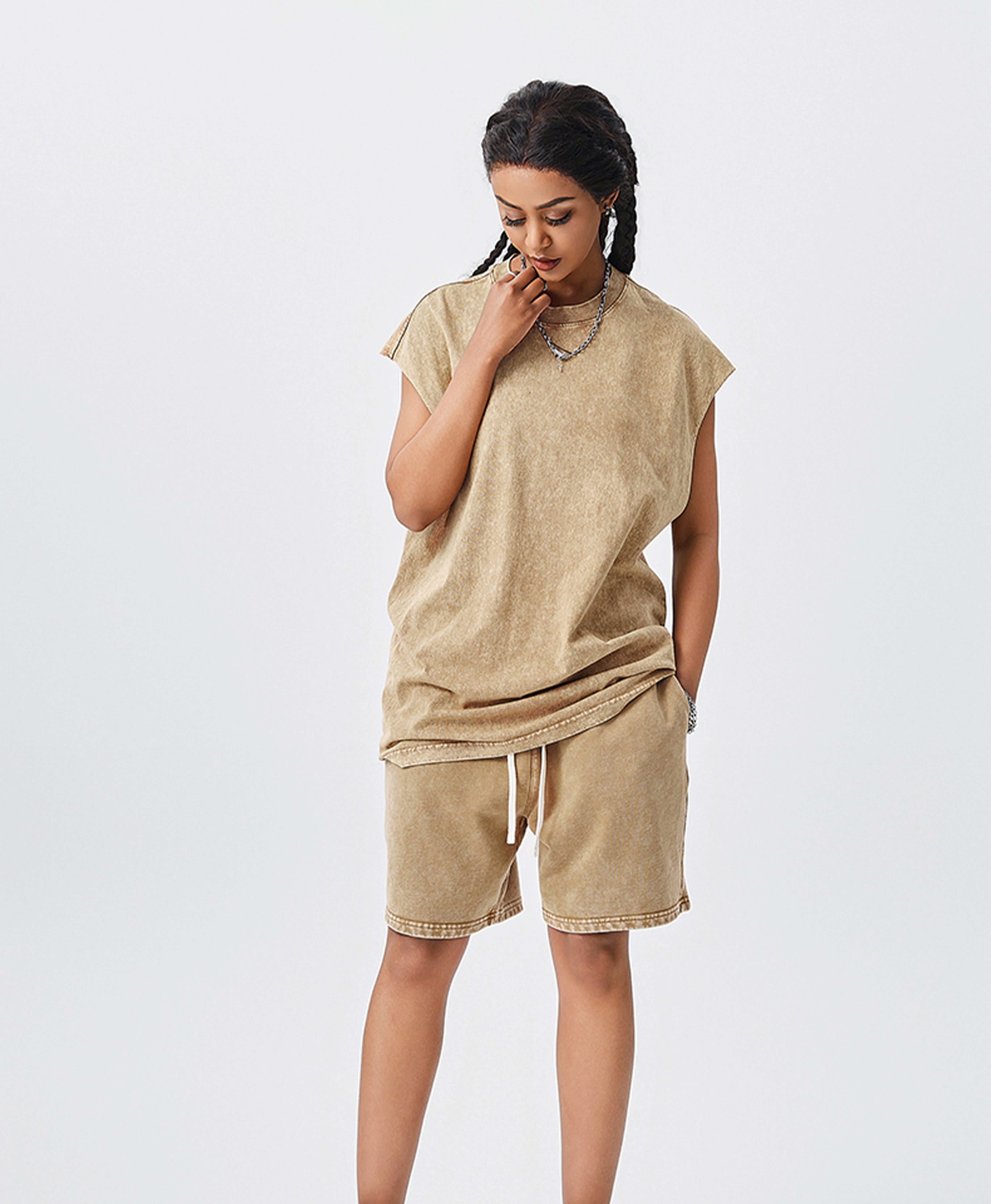 ATHENTIQ WASHED MUSCLE TEE