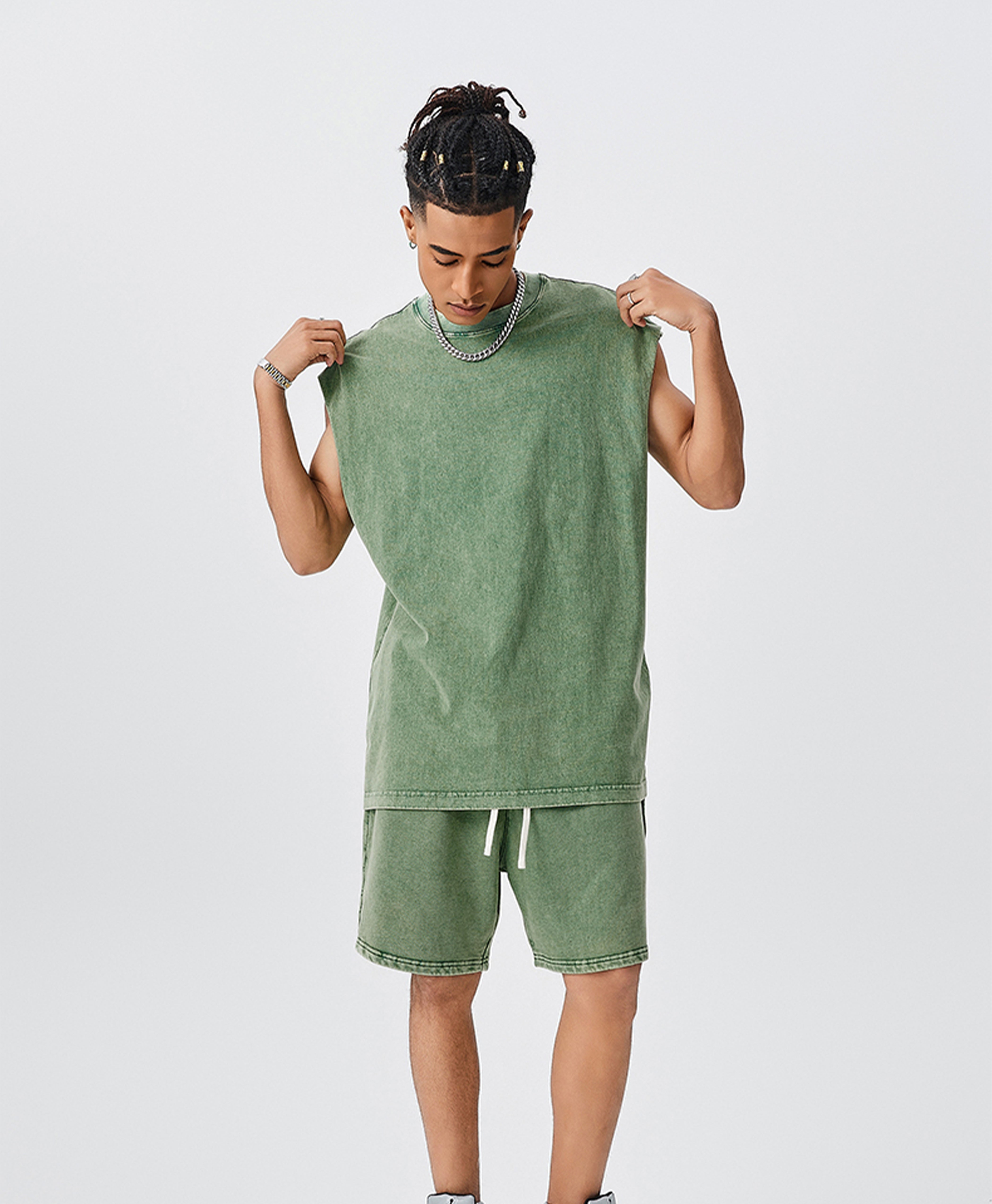 ATHENTIQ WASHED MUSCLE TEE