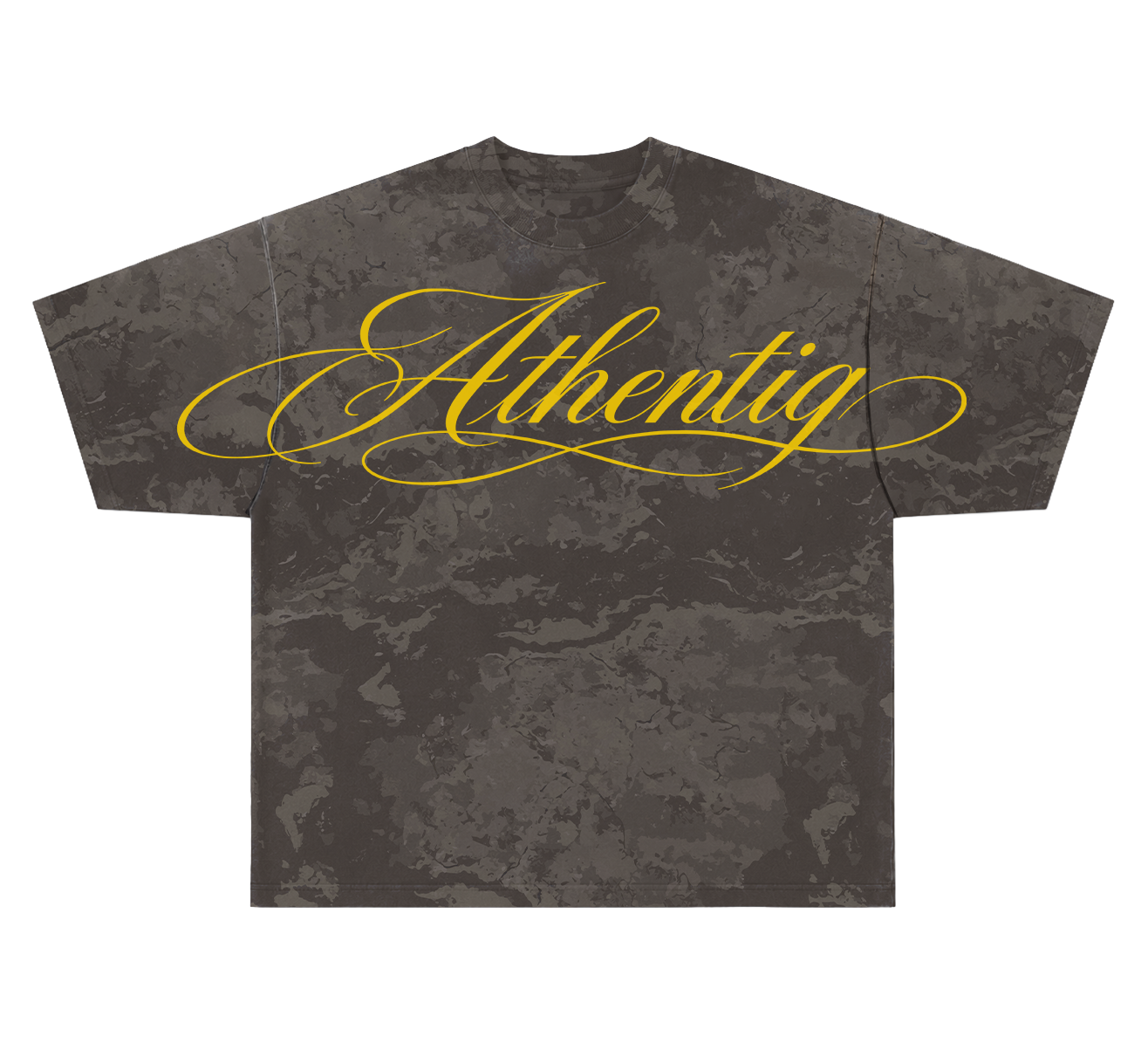 ATHENTIQ SCRIPT TAUPE CAMO TEE