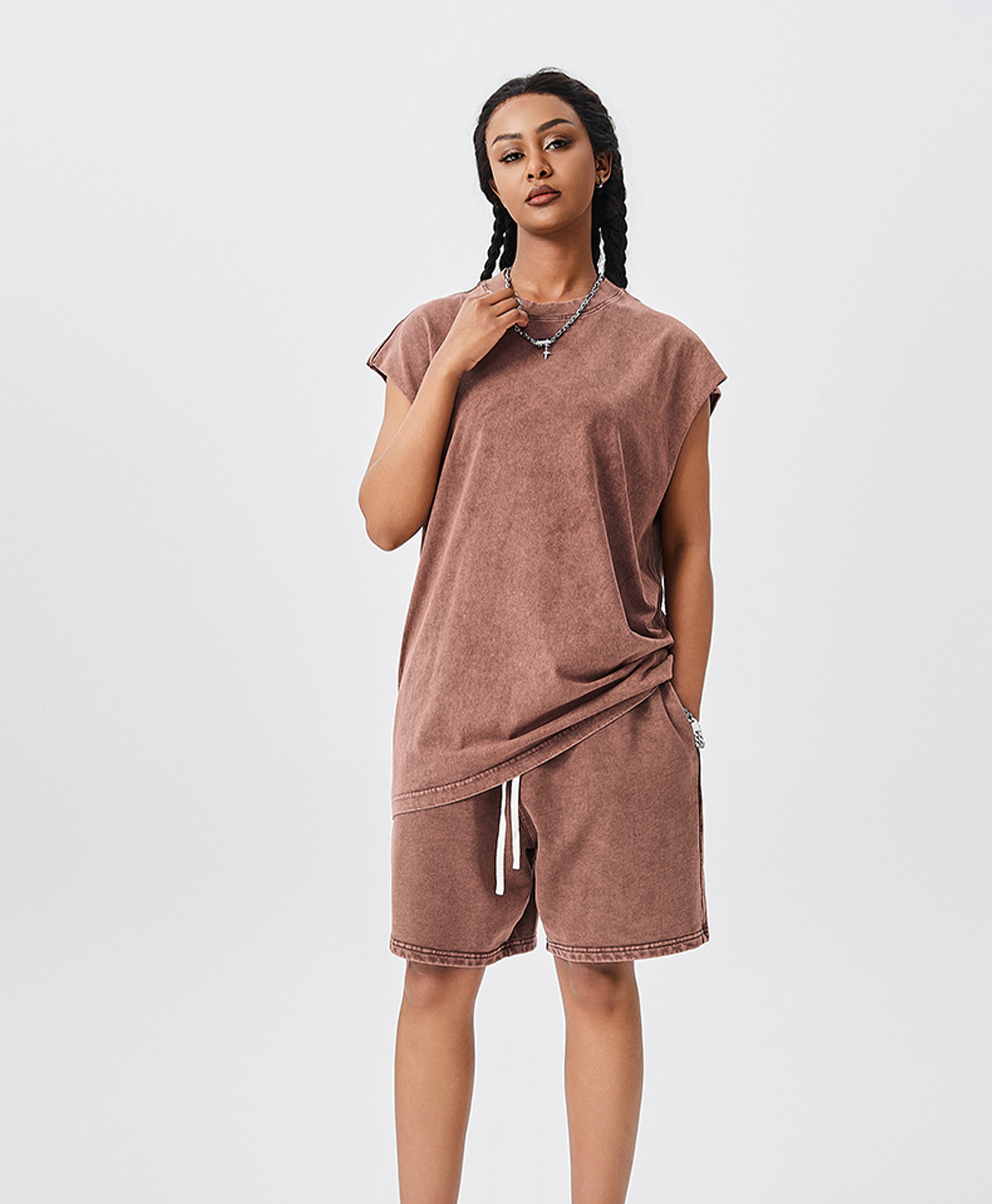 ATHENTIQ WASHED MUSCLE TEE