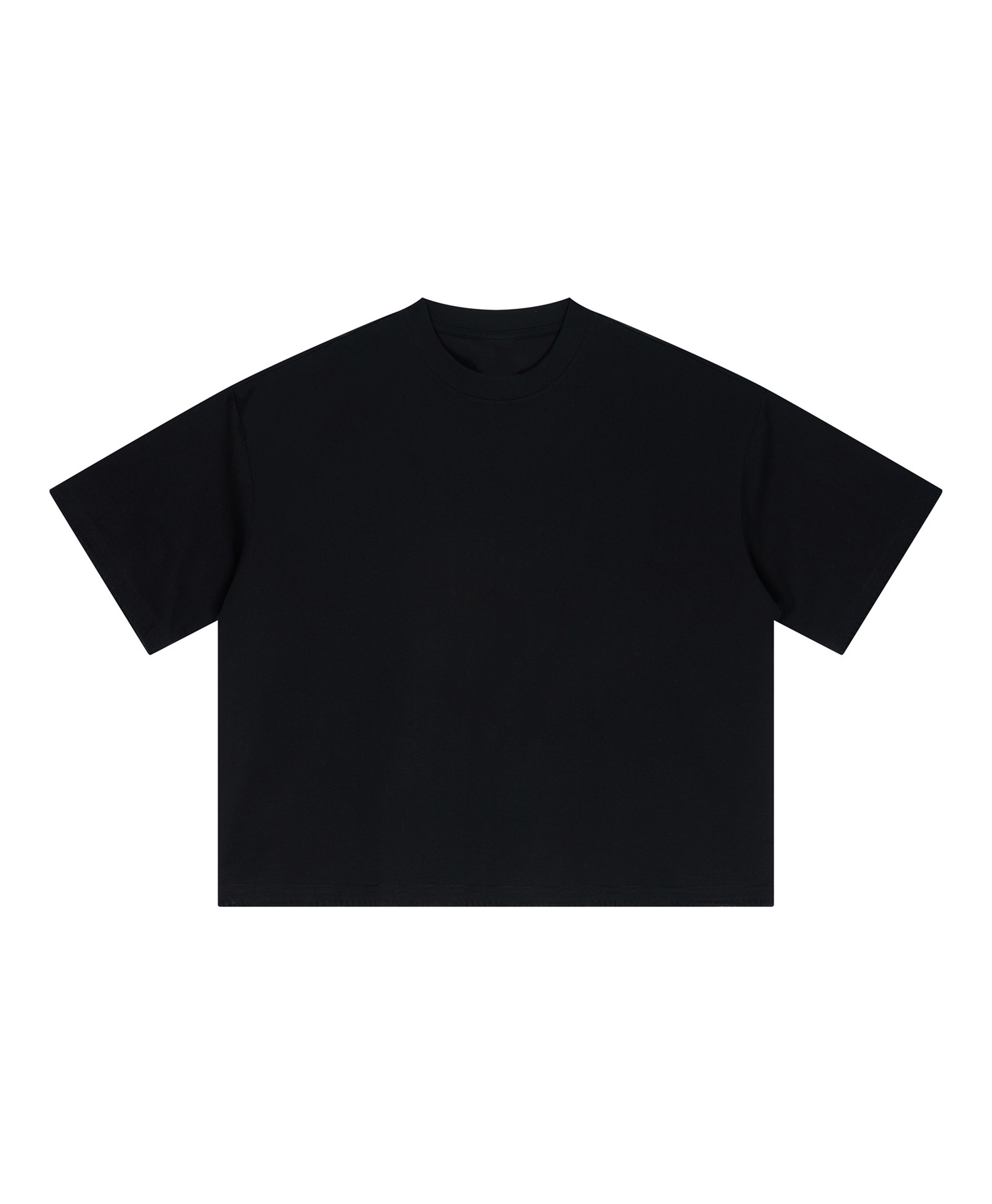 ATHENTIQ PREMIUM BLACK STITCHED BOXY TEE