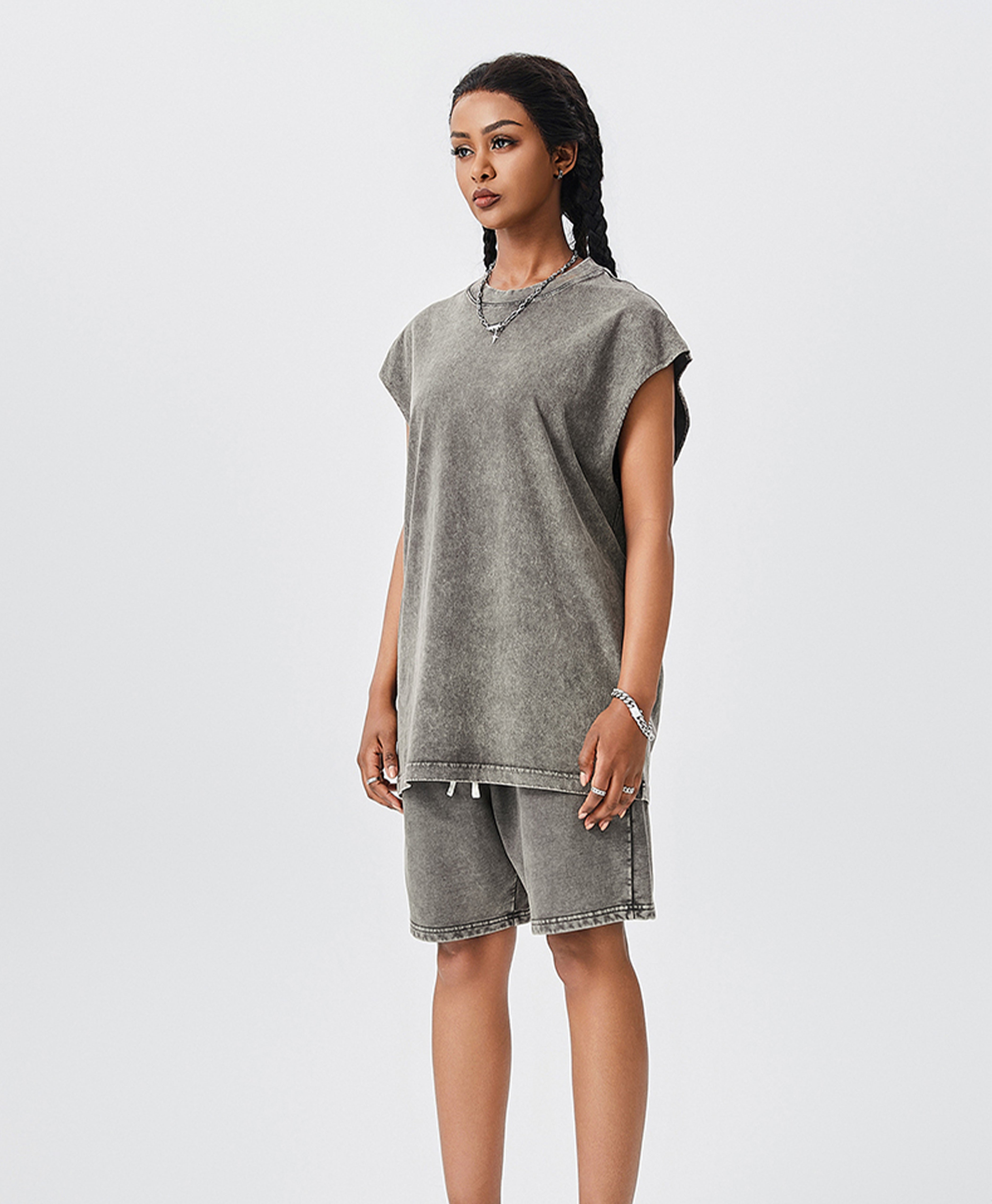 ATHENTIQ WASHED MUSCLE TEE