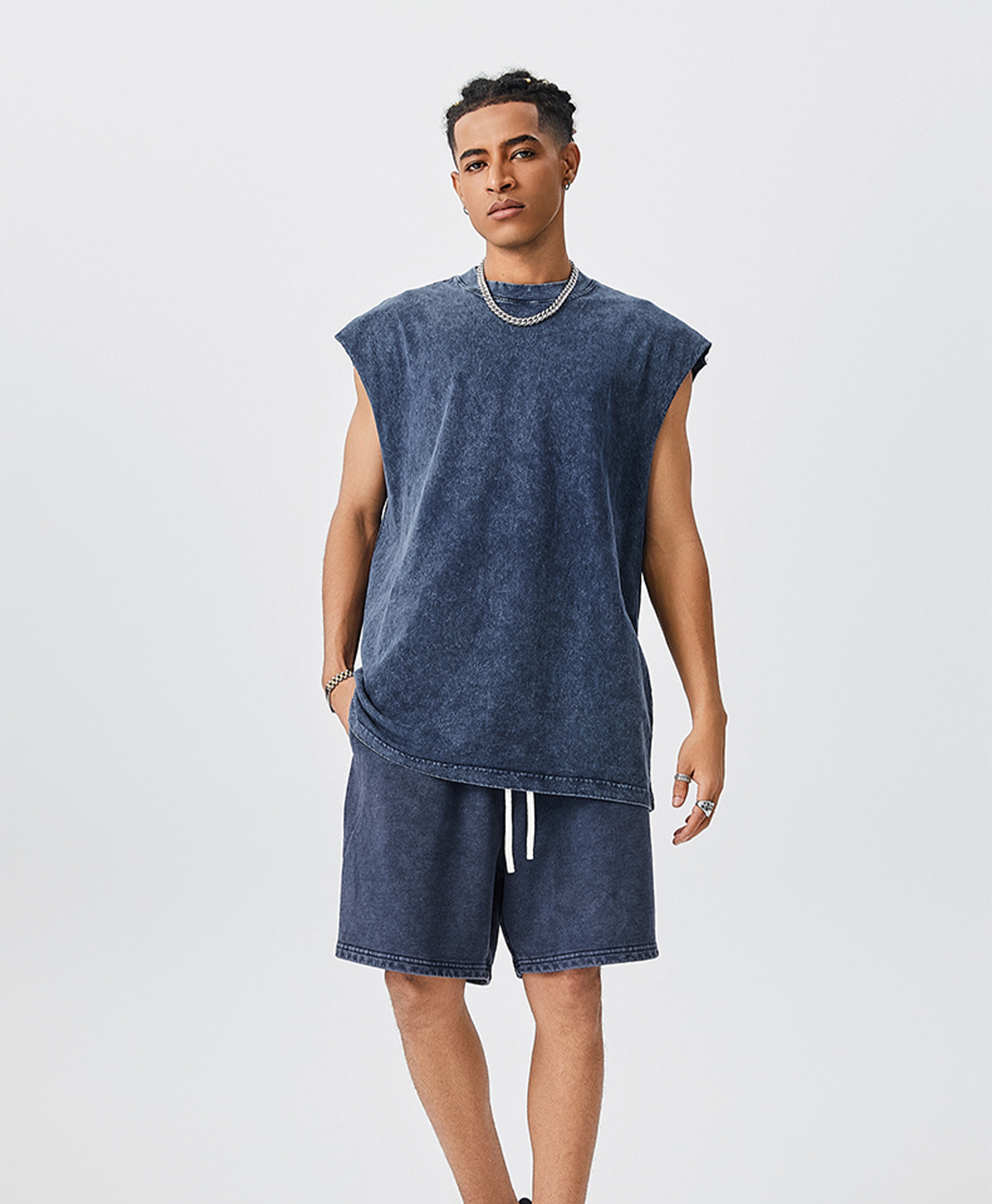 ATHENTIQ WASHED MUSCLE TEE