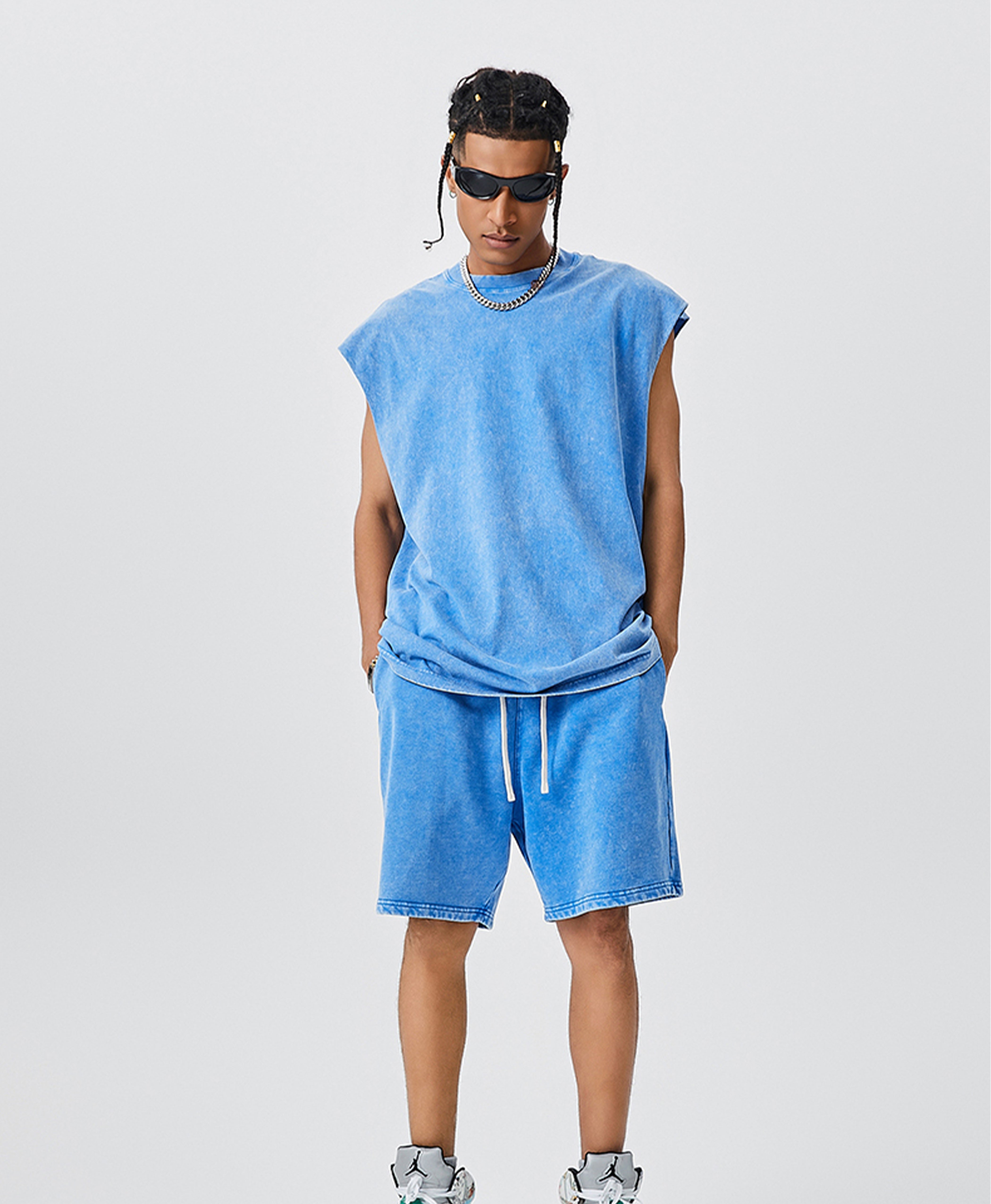 ATHENTIQ WASHED MUSCLE TEE